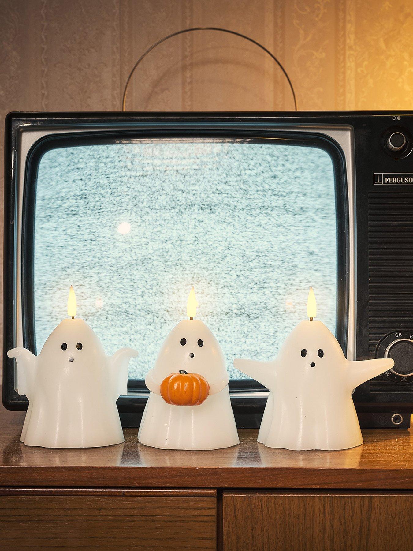 Lights4Fun Truglow Ghost Led Candle Trio