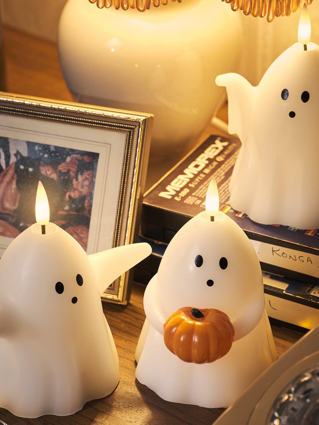 Image 2 of 3 of Lights4Fun Truglow Ghost Led Candle Trio