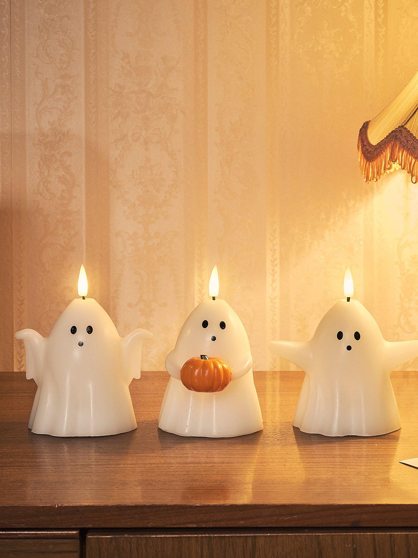 Image 3 of 3 of Lights4Fun Truglow Ghost Led Candle Trio