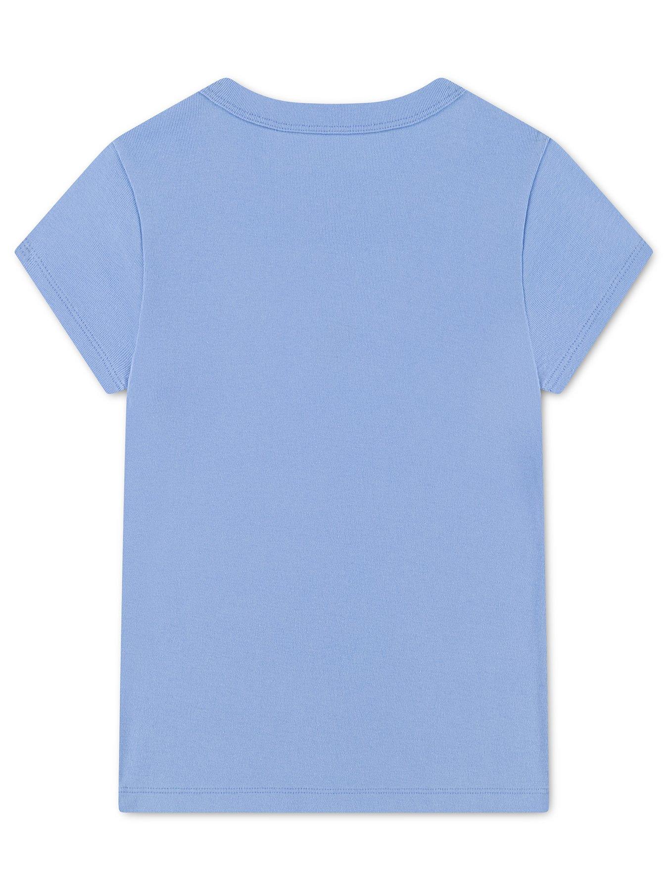 Image 2 of 3 of Abercrombie & Fitch Girls Y2k Core Script Short Sleeve Baby T-shirt - Blue