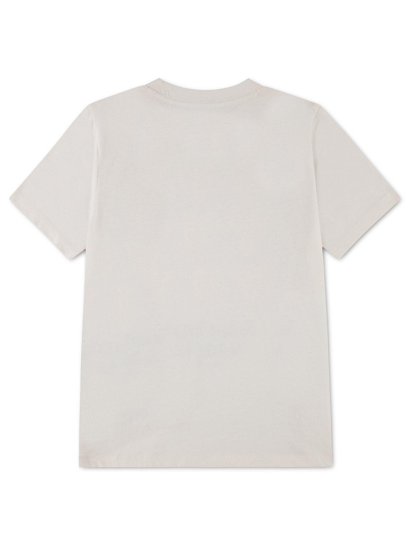 Image 2 of 3 of Abercrombie & Fitch Girls' Oversized Pizza Graphic Short Sleeve T-Shirt - Cream