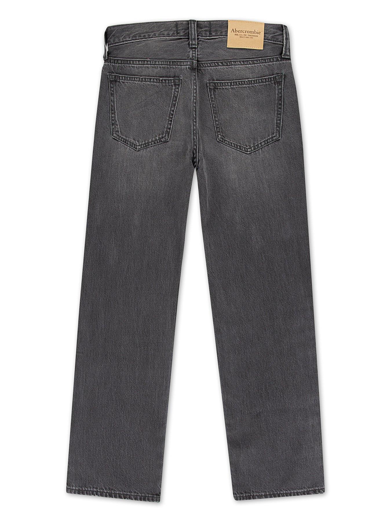 Image 3 of 7 of Abercrombie & Fitch Boys' Baggy Fit Jeans- Black