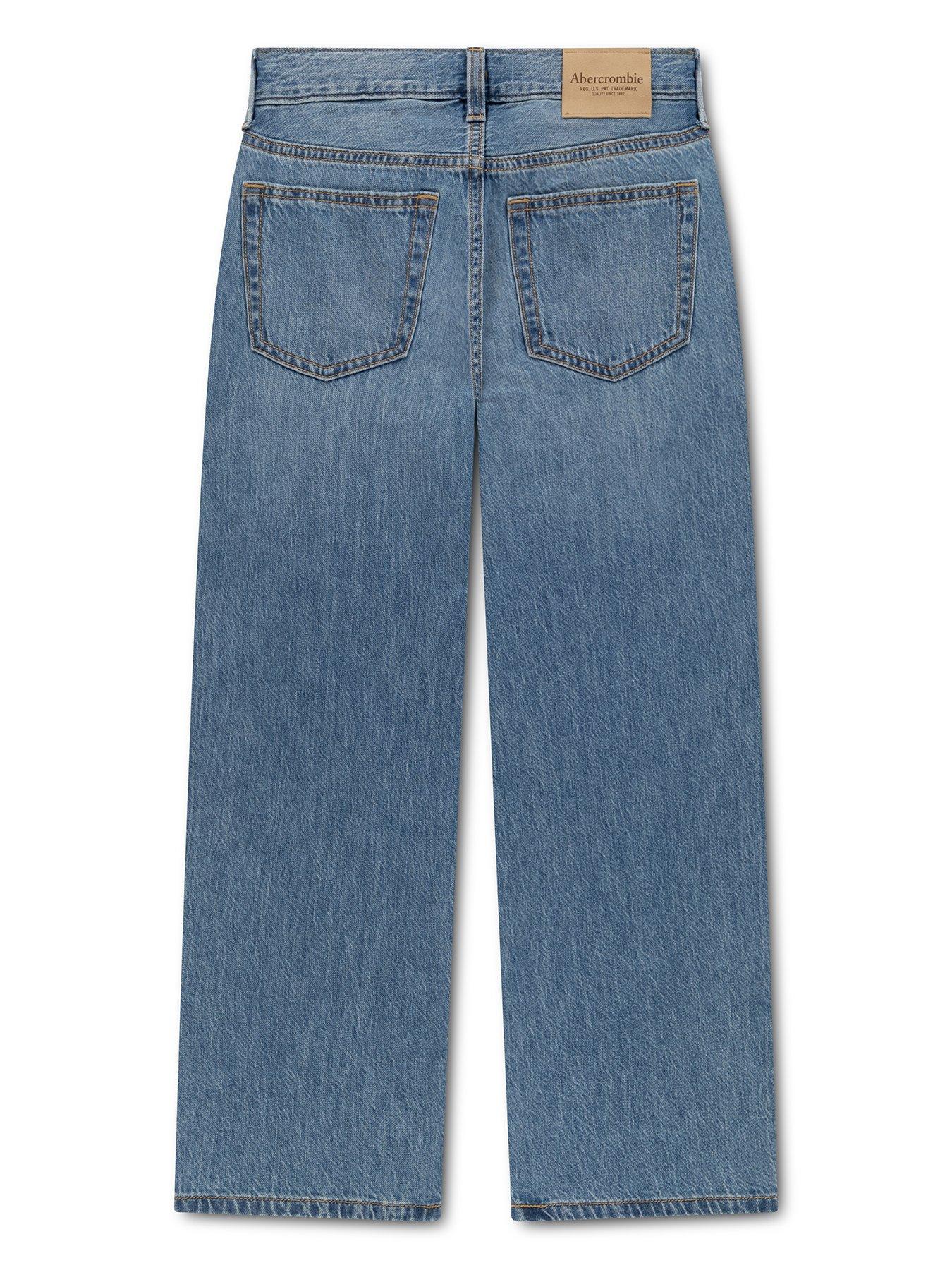 Image 2 of 4 of Abercrombie & Fitch Boys Baggy Fit Jeans - Blue