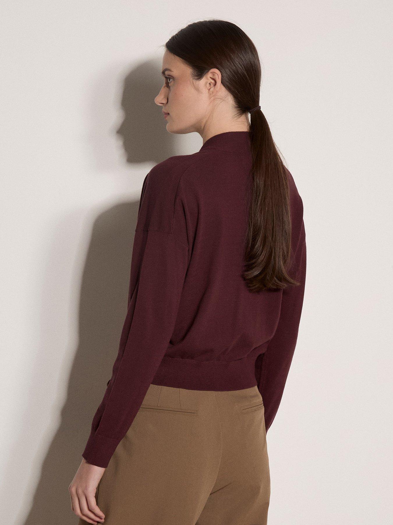 Image 2 of 4 of Apricot Womens Wrap Front Fine Knit Jumper - Red