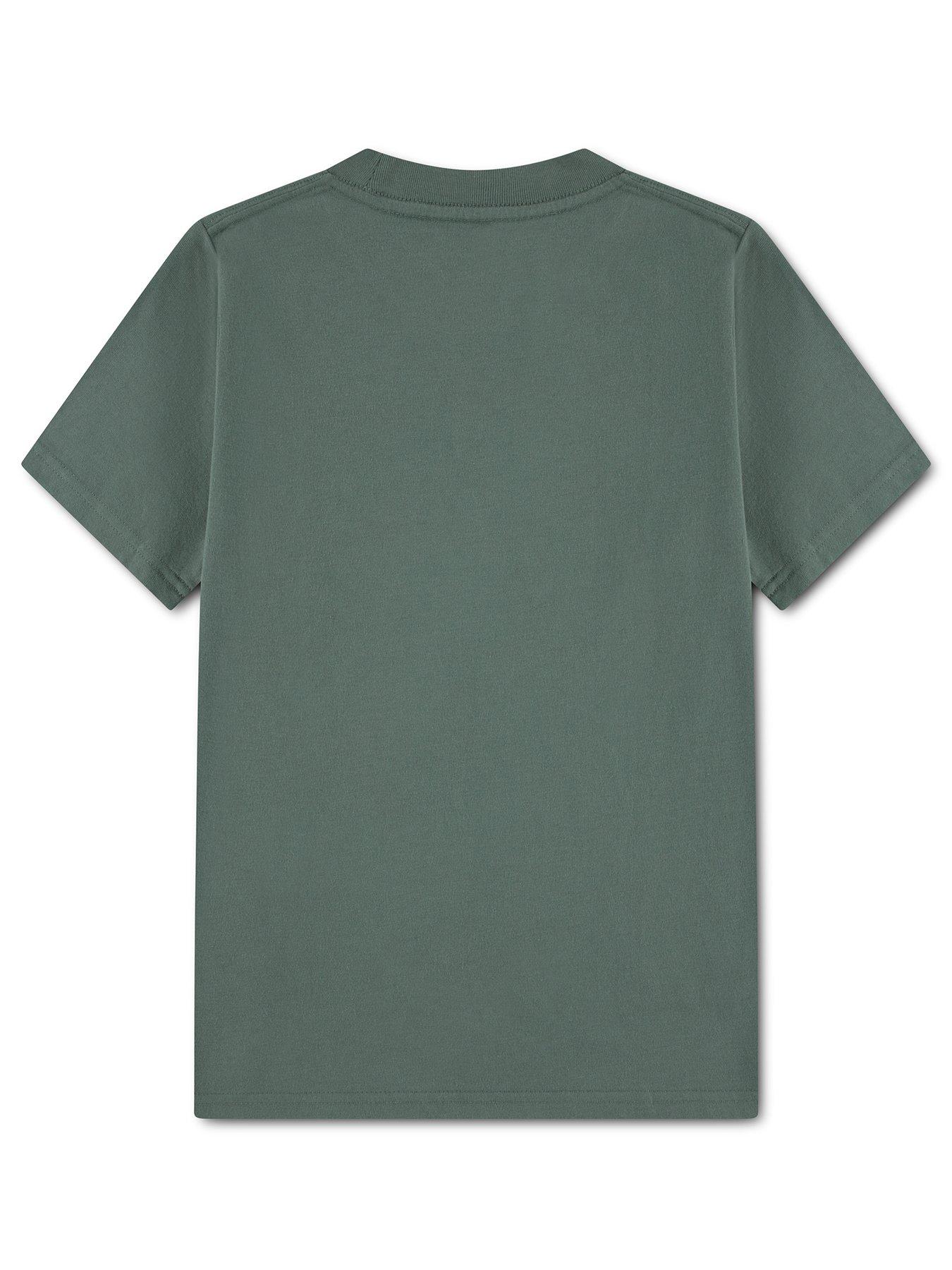 Image 2 of 3 of Abercrombie & Fitch Boys Athletic Core Short Sleeve Lockup T-shirts - Khaki