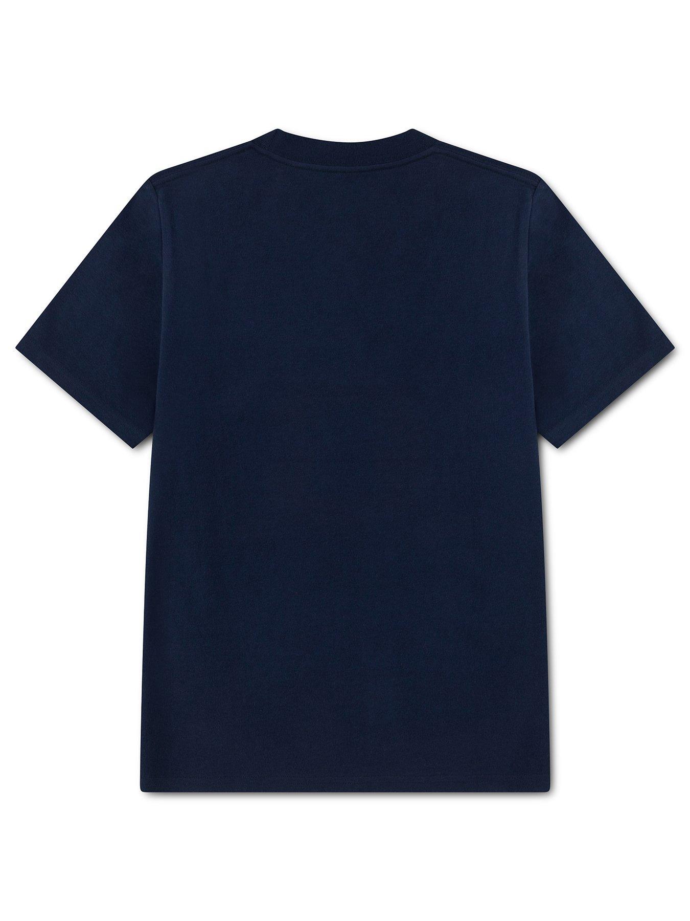 Image 2 of 3 of Abercrombie & Fitch Boys' Core Logo Print Crew Neck T-Shirt - Navy