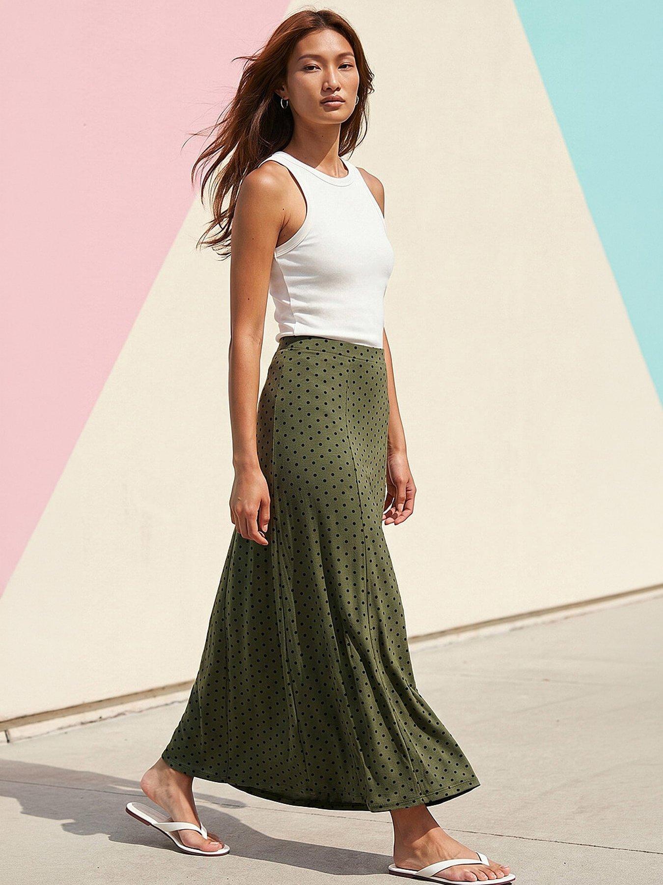Image 4 of 4 of Roman Polka Dot Midi Skirt