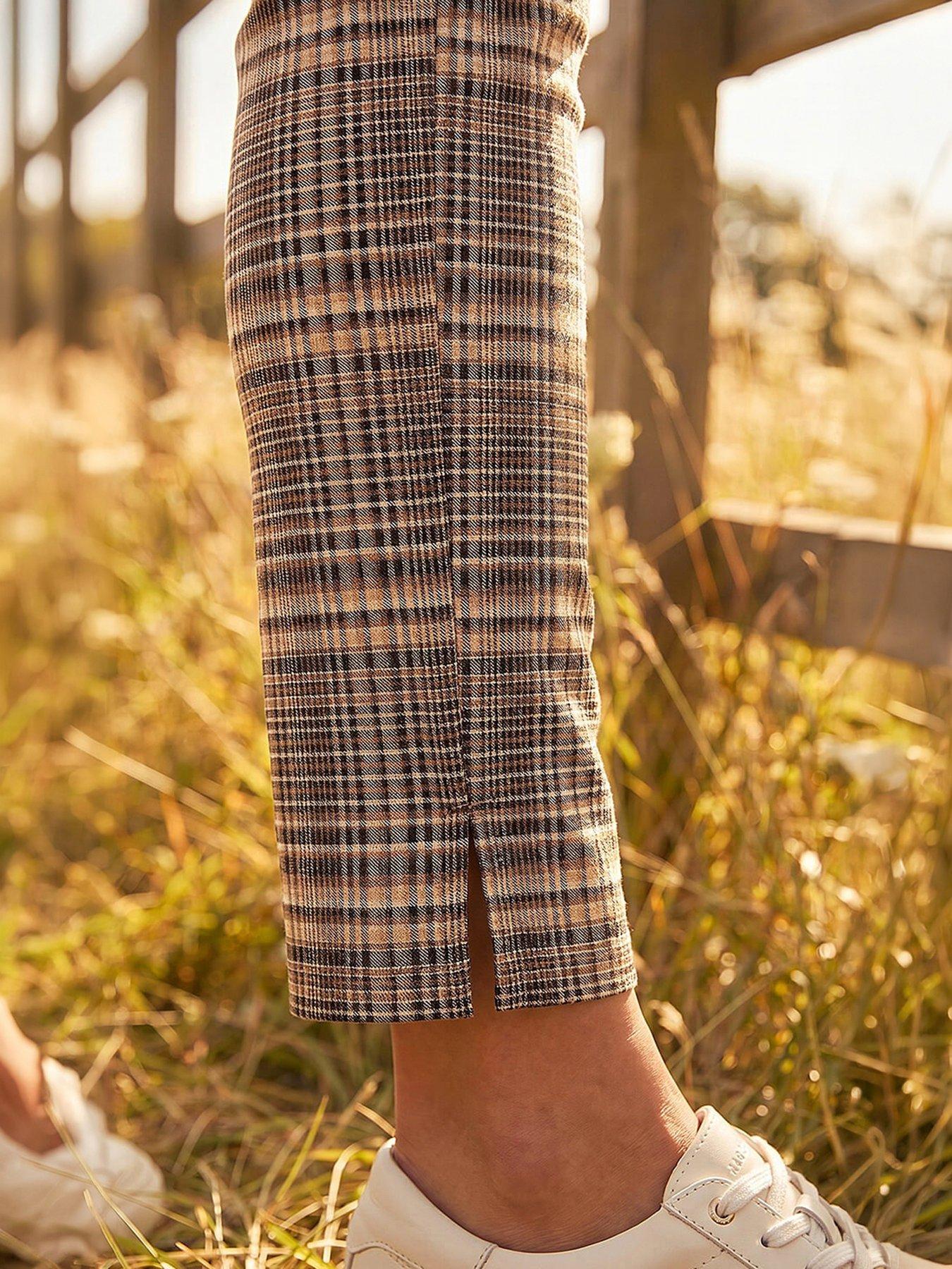 Image 2 of 4 of Roman Check Stretch Trouser