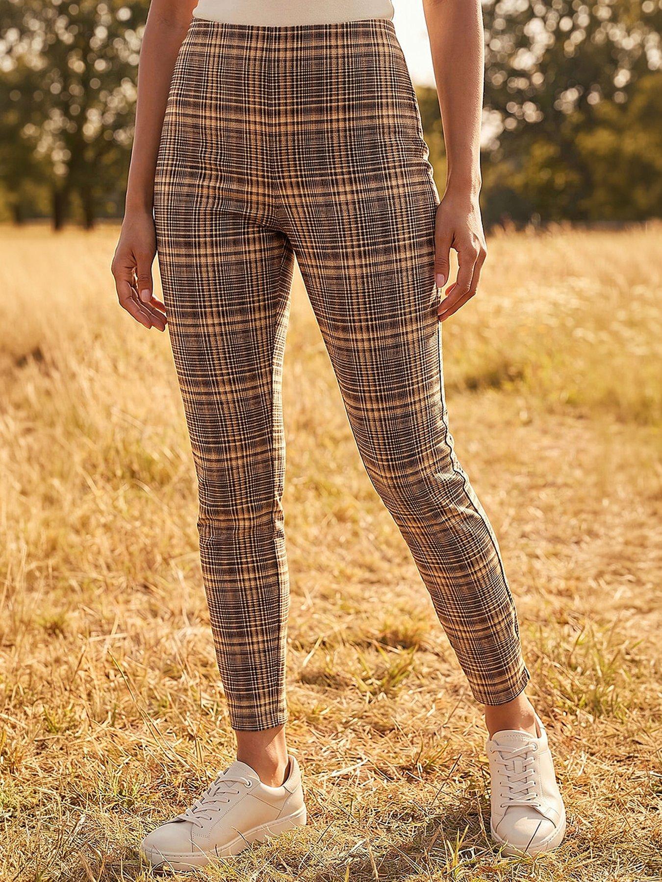Image 4 of 4 of Roman Check Stretch Trouser