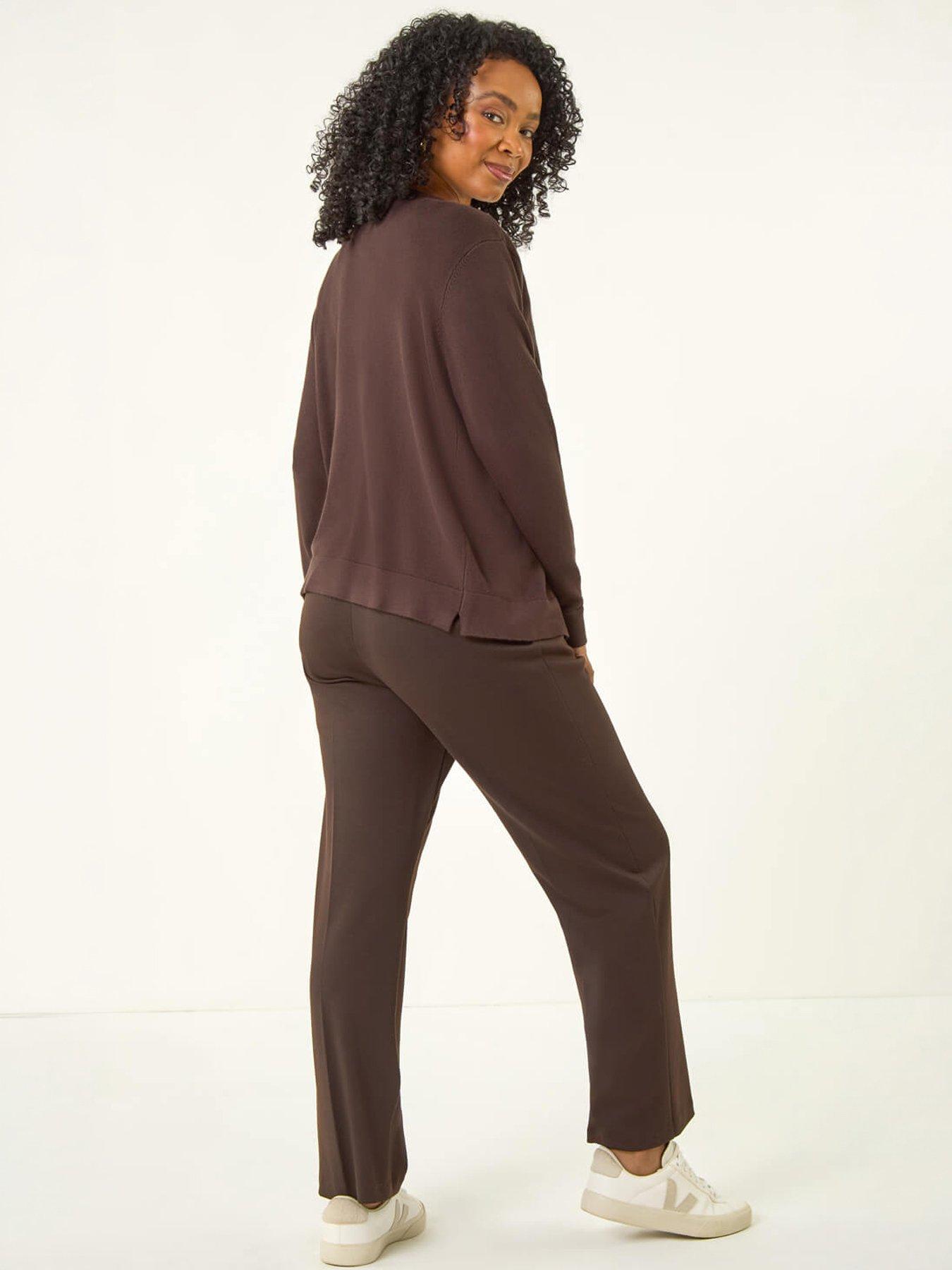 Image 3 of 4 of Roman Petite Plain Stretch Cardigan