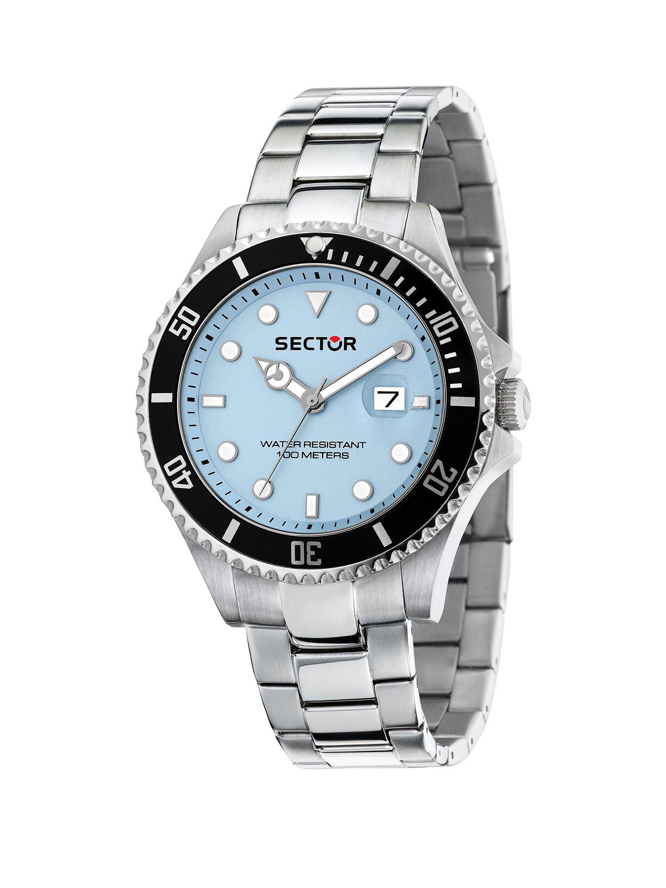 Image 1 of 6 of Sector 230 43mm 3H L.Blue Dial Stainless Steel Bracelet