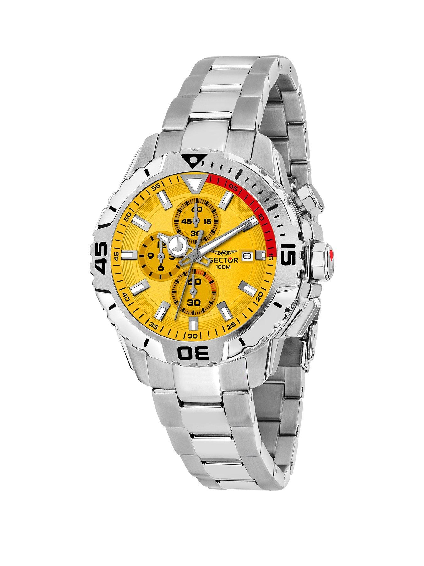 Sector LEGEND 43MM CHRO YELLOW DIAL SS BR