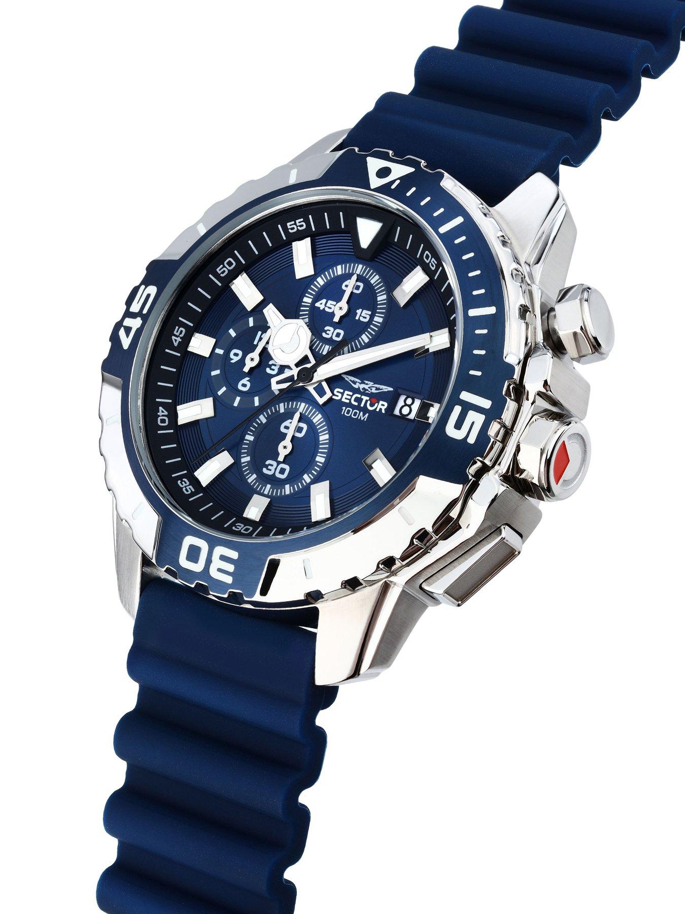 Image 2 of 6 of Sector LEGEND 43MM CHRO BLUE DIAL BLUE SILIC ST