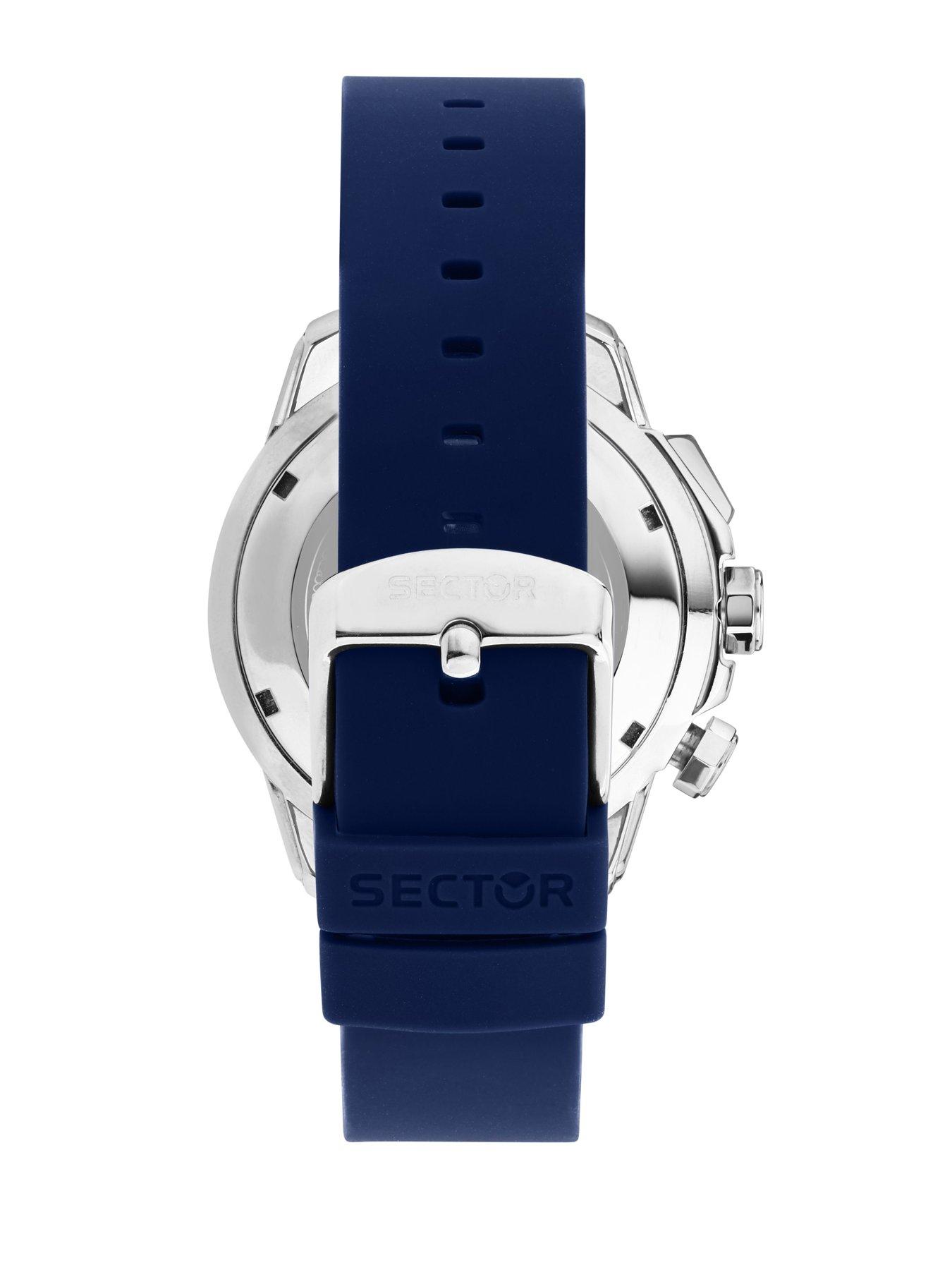Image 4 of 6 of Sector LEGEND 43MM CHRO BLUE DIAL BLUE SILIC ST
