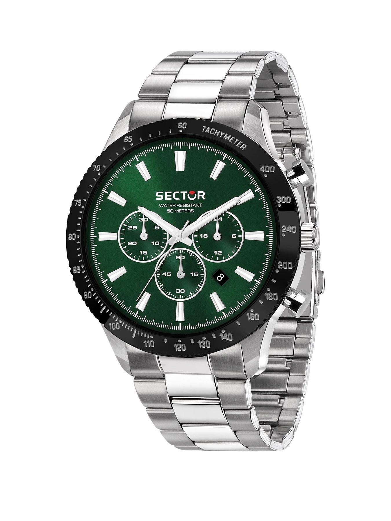 Sector 270 45MM CHRO GREEN DIAL SS BR