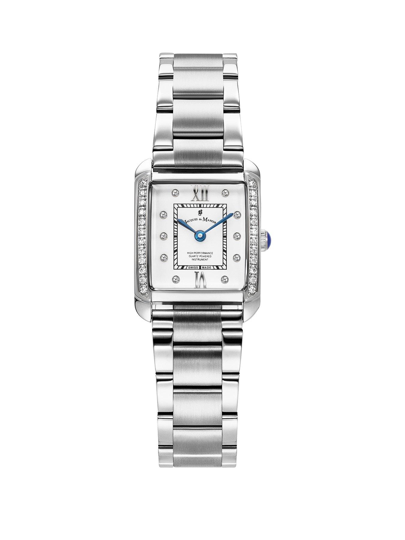 Jacques Du Manoir Emily Ii Steel Stone Set Dial Watch