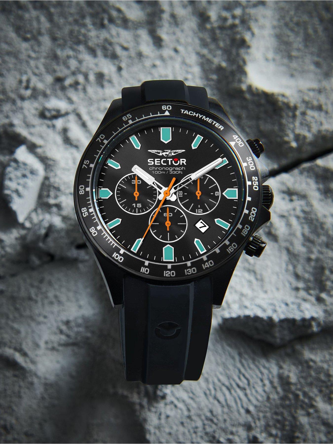 Image 6 of 6 of Sector 230 43mm Chr Black Dial Black Strap