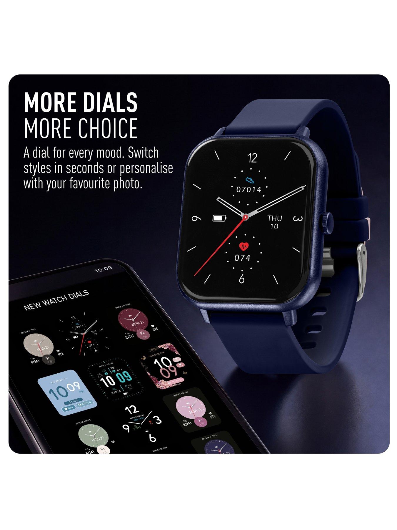 Image 6 of 7 of Reflex Active Mens Reflex Active Nexus Lite Silicone Strap Smart Watch - Navy