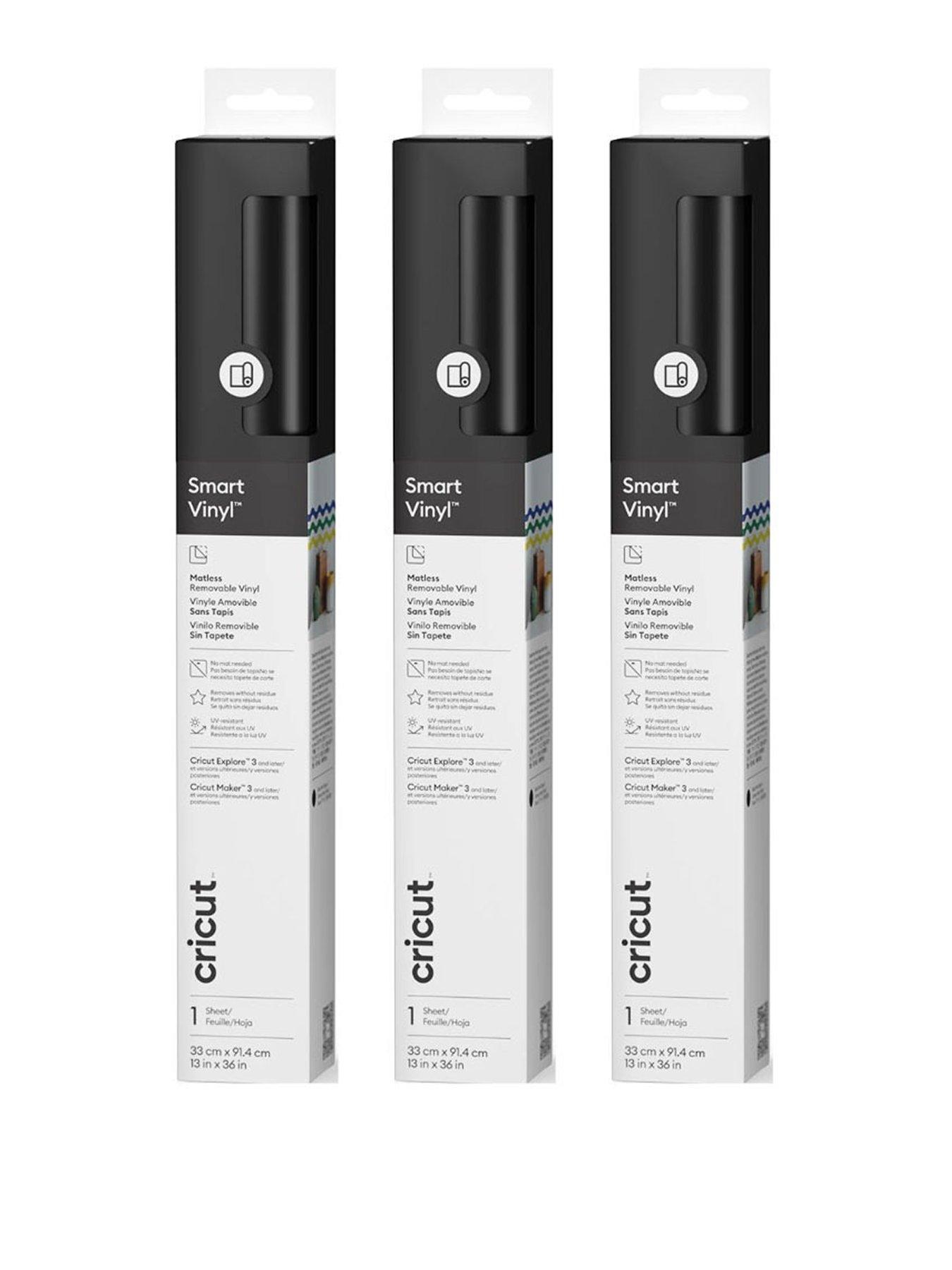 Cricut Smart Vinyl Removable (33x91cm) Black 3-pack Bundle