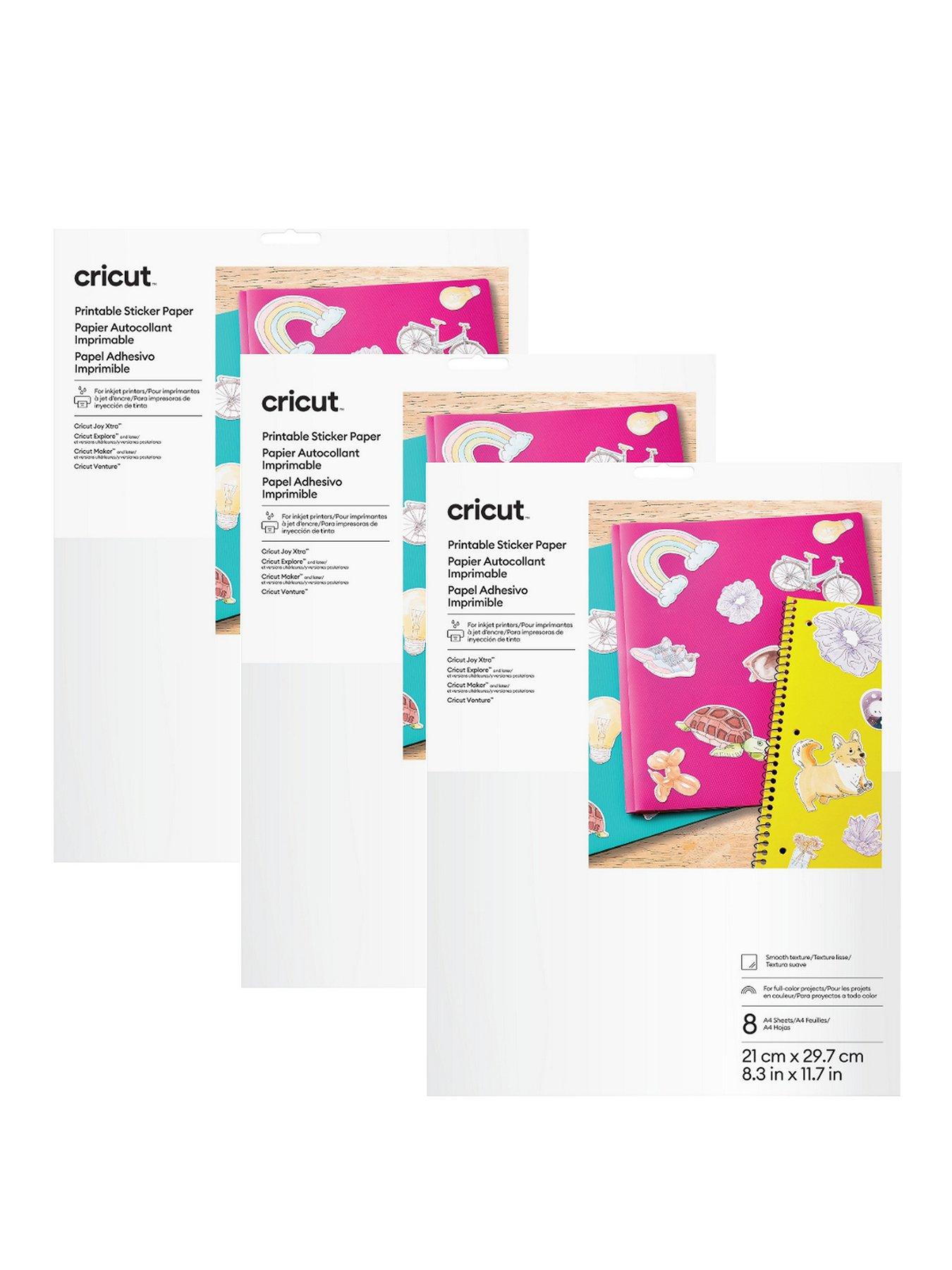 Cricut Printable Sticker Paper A4-White, 24 sheets