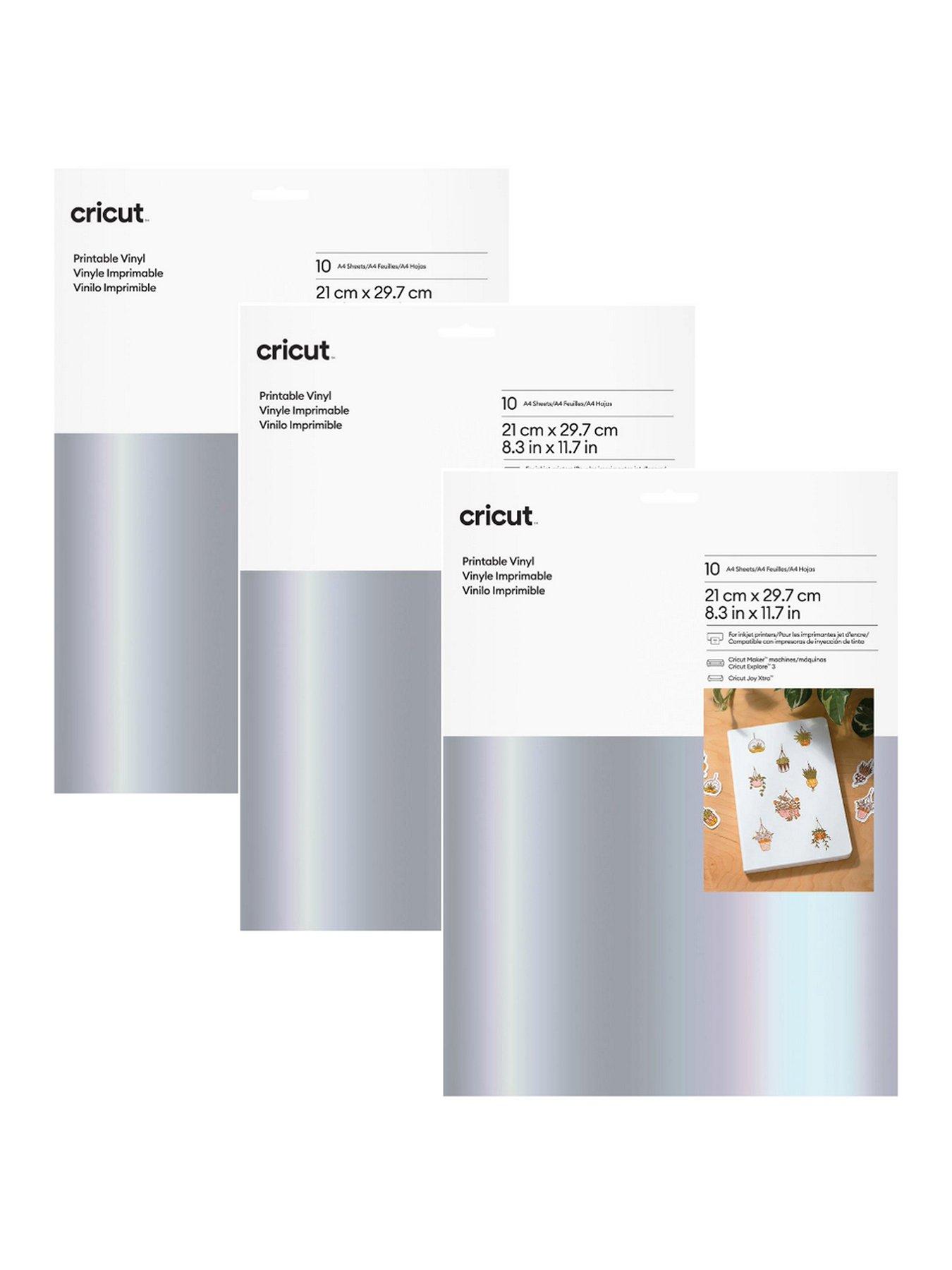 Cricut Printable Vinyl A4 - Silver,30 sheets