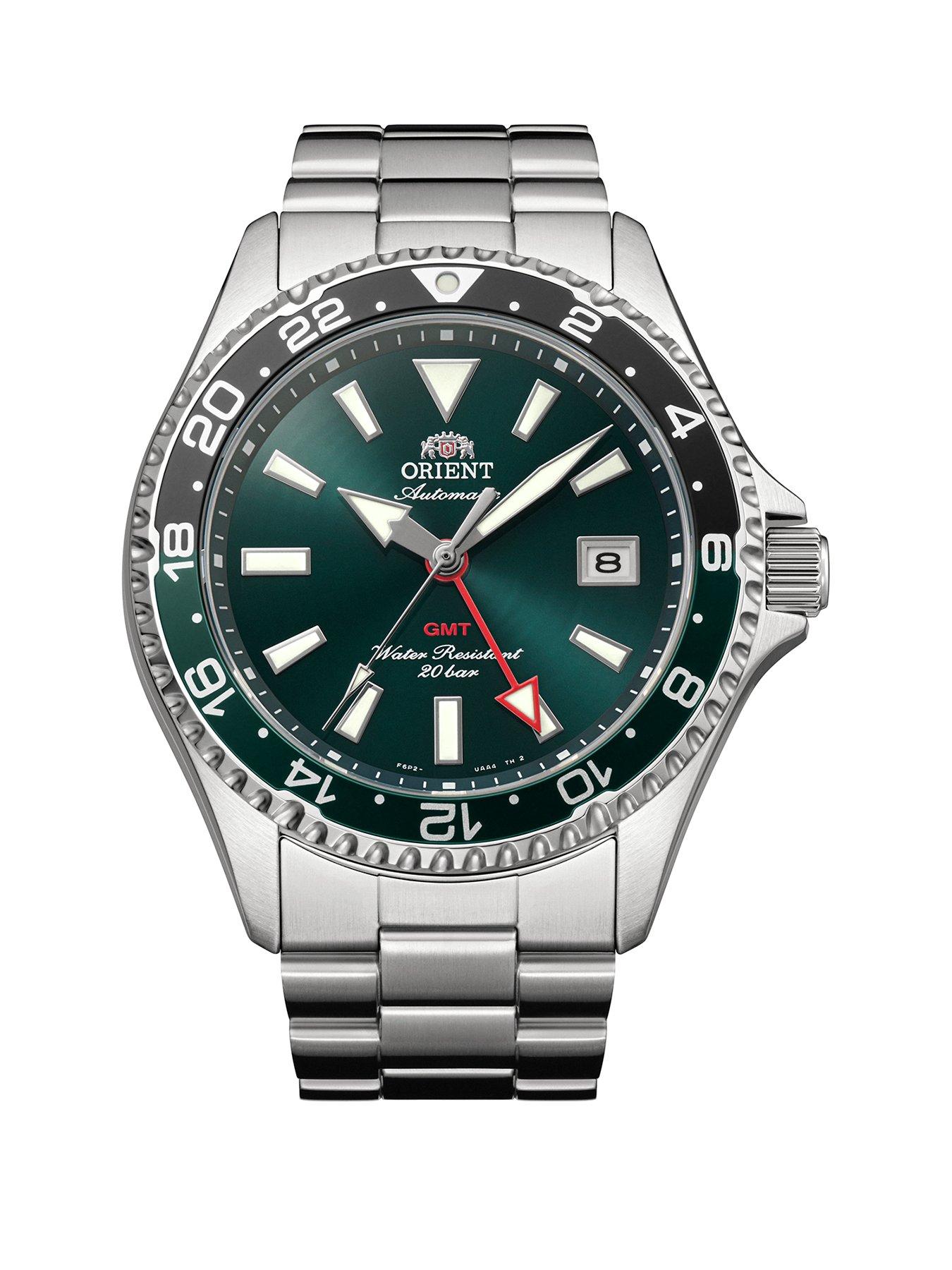 Image 1 of 4 of Orient Mako GMT Green Dial  Steel Watch