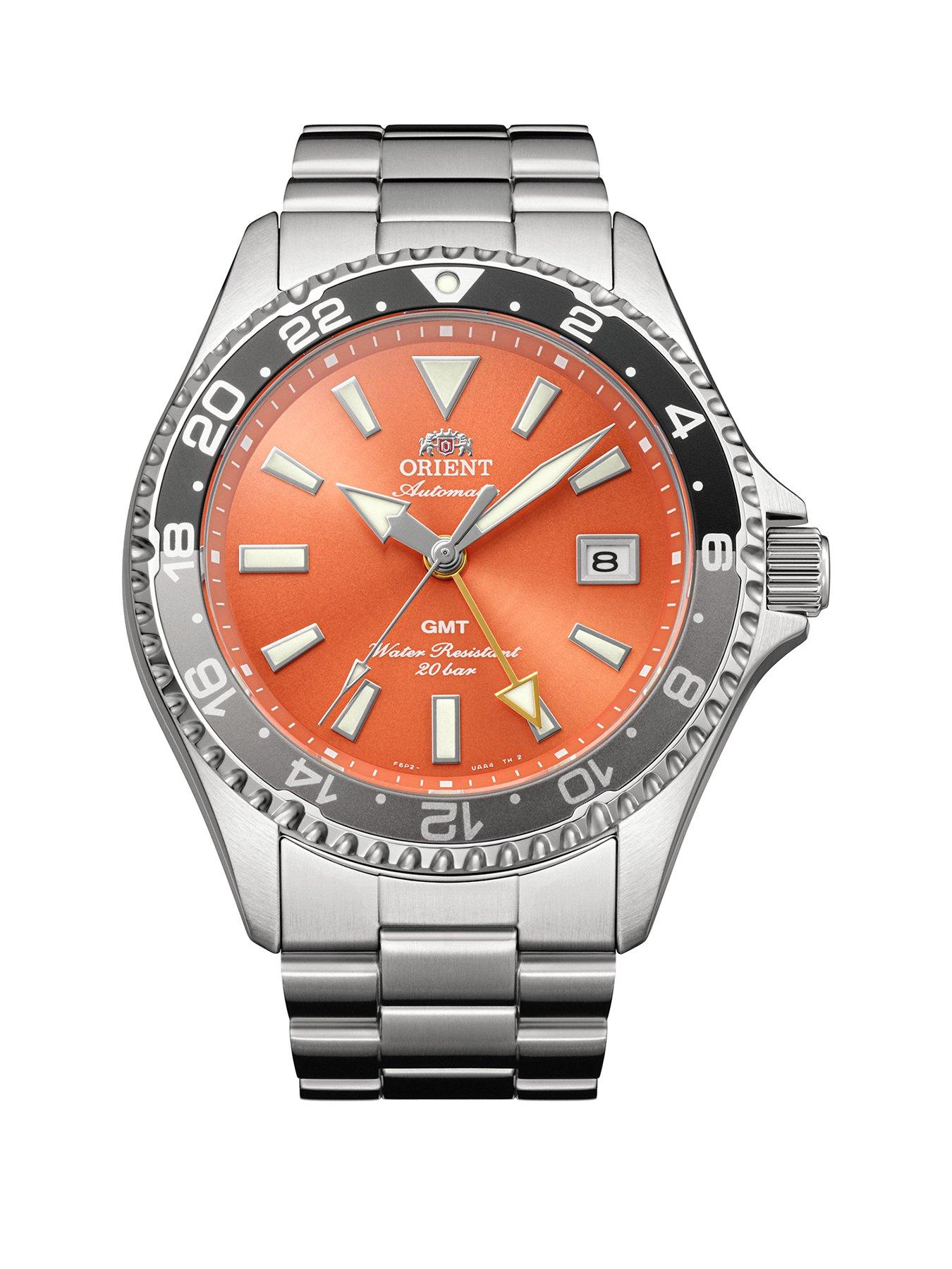 Image 1 of 4 of Orient Mako GMT Orange Steel