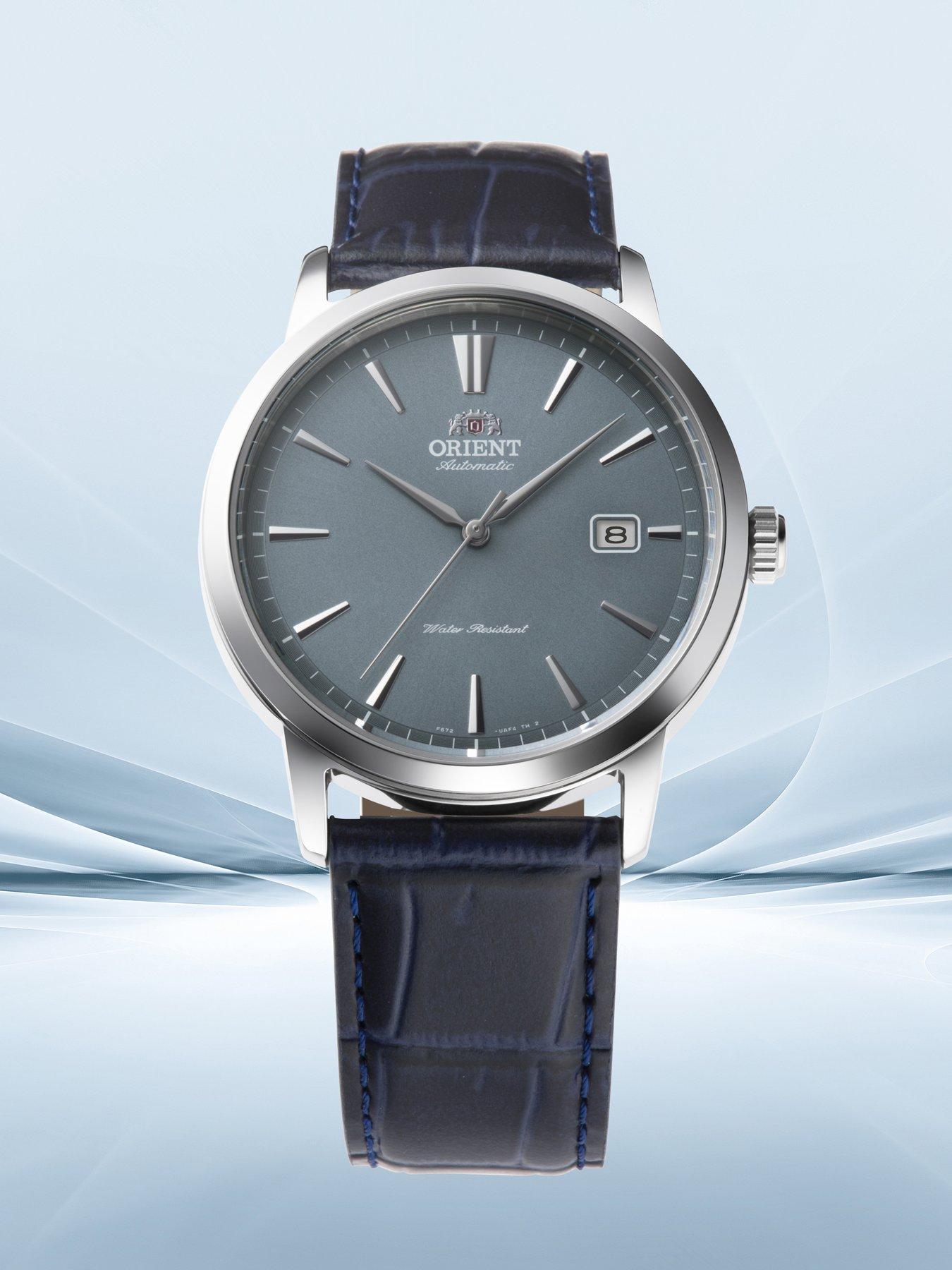 Image 6 of 6 of Orient Classic Grey Dial Steel Black Leather strap