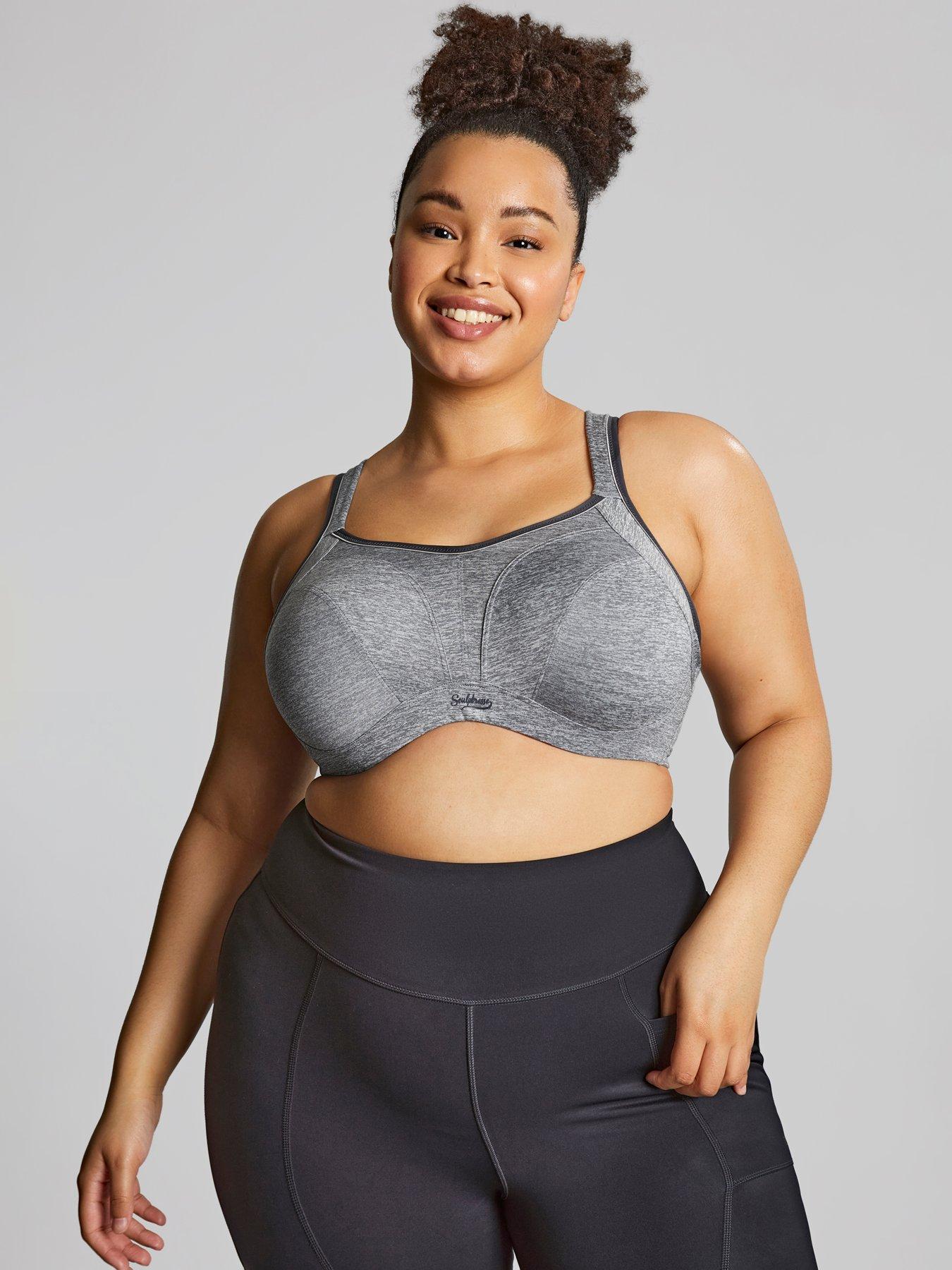 Sculptresse Activate Non Padded Wired Sports Bra - Charloal Marl