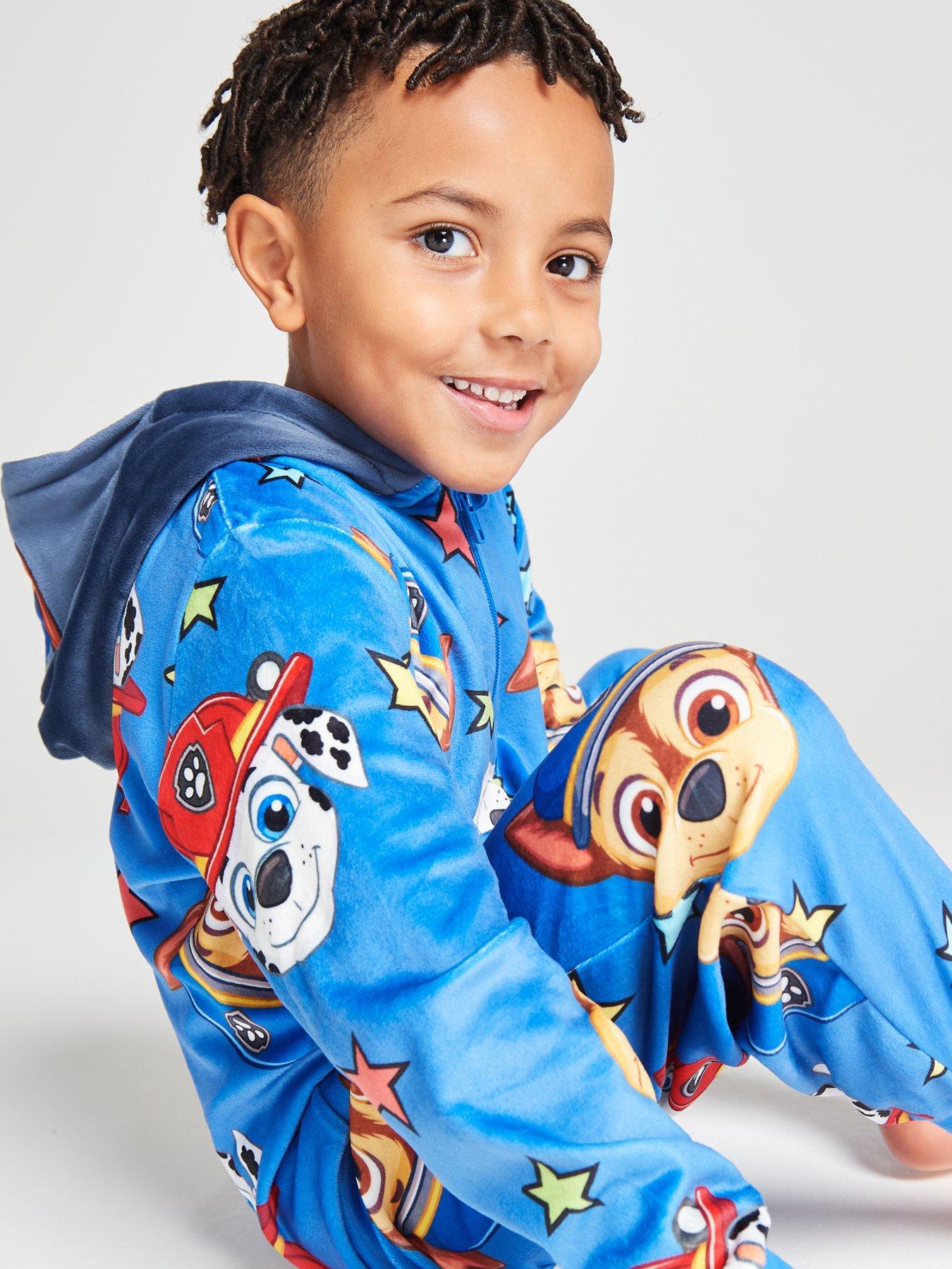 Brand Threads Unisex Blue Paw Patrol Fleece All-In-One In | Size: 5-6 Years - Image 3