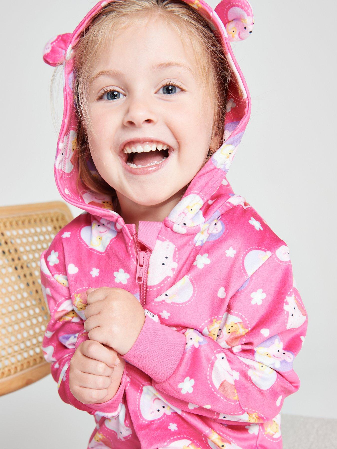 Brand Threads Peppa Pig Fleece All-in-one, Pink, Size Age: 4-5 Years