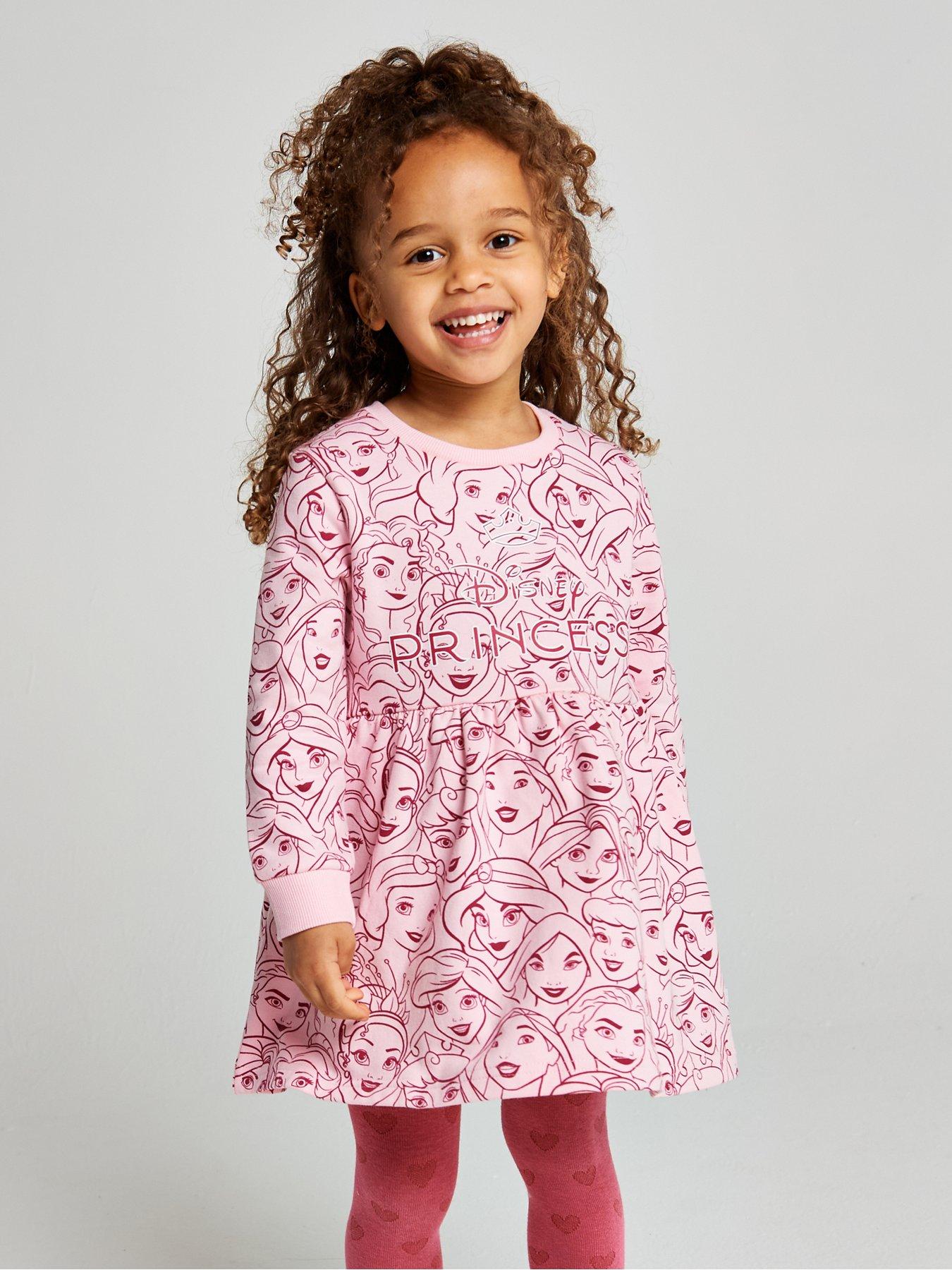 Brand Threads Disney Princess Jumper Dress, Pink, Size Age: 3-4 Years