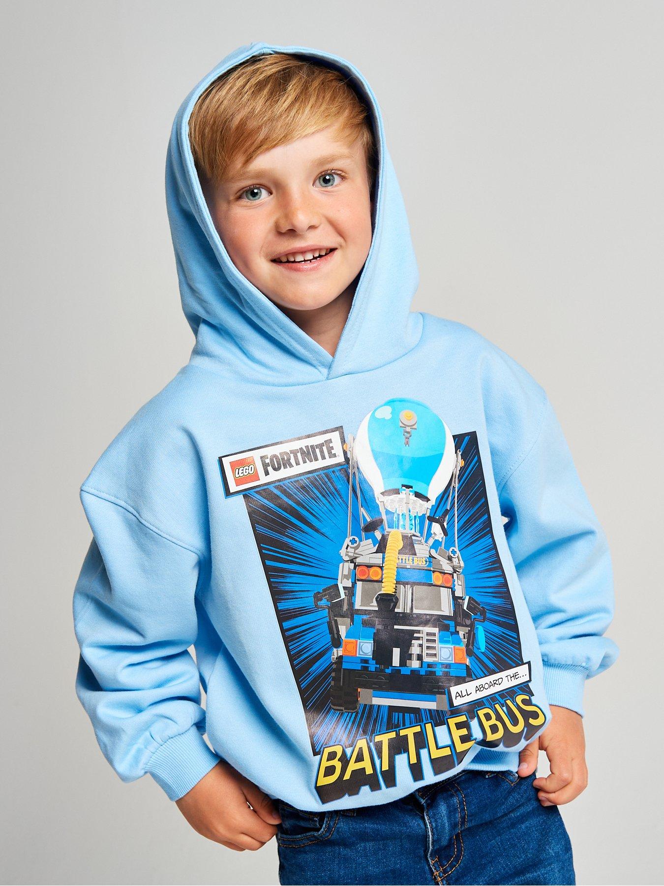 Brand Threads Lego Fortnite Hoody, Blue, Size Age: 8-9 Years