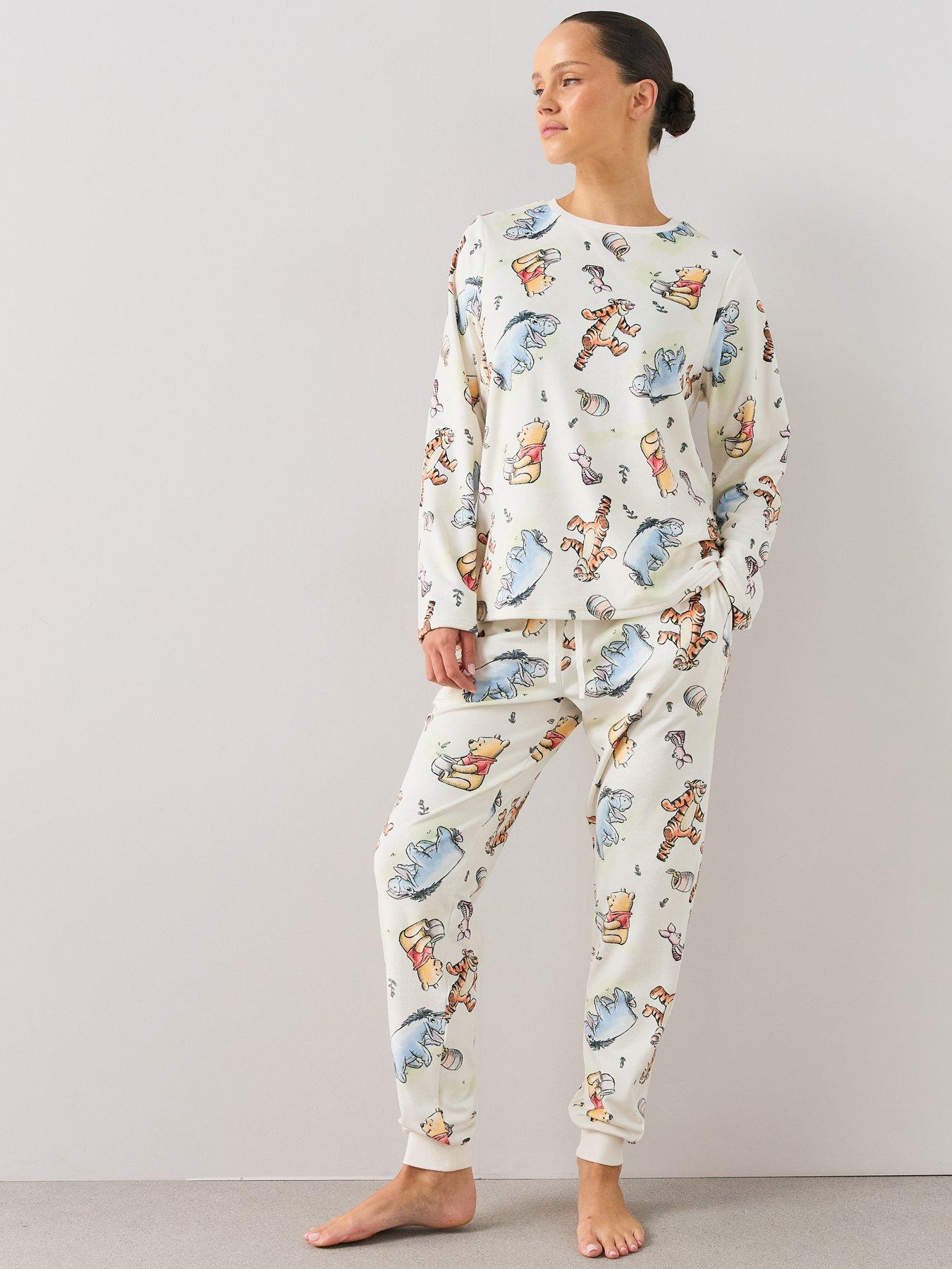 Image 1 of 7 of Brand Threads Winnie The Pooh Fleece Twosie Pyjama Set