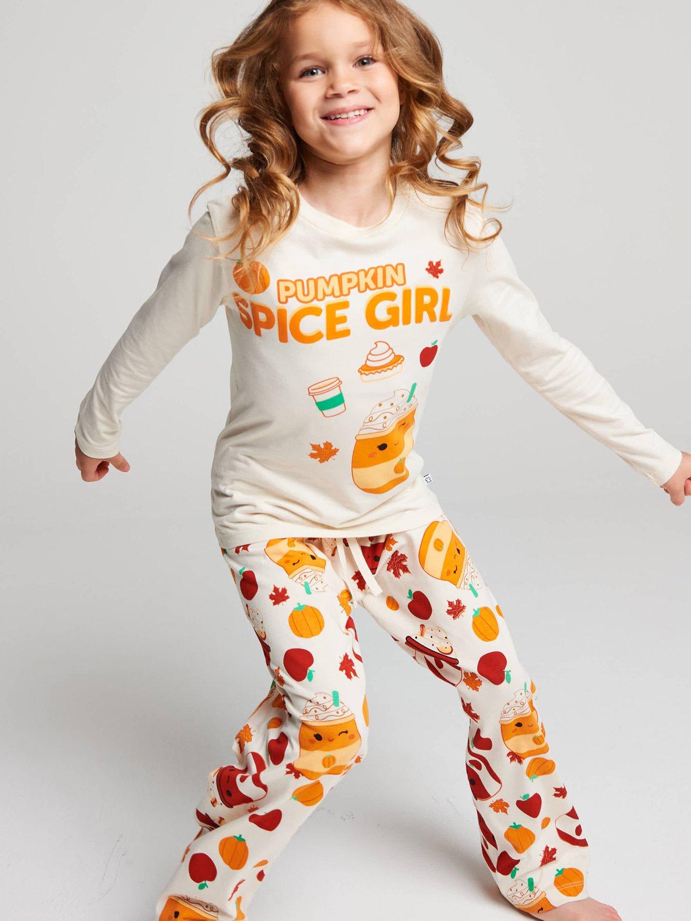 Image 1 of 6 of Brand Threads Pumpkin Spice Pyjama Set