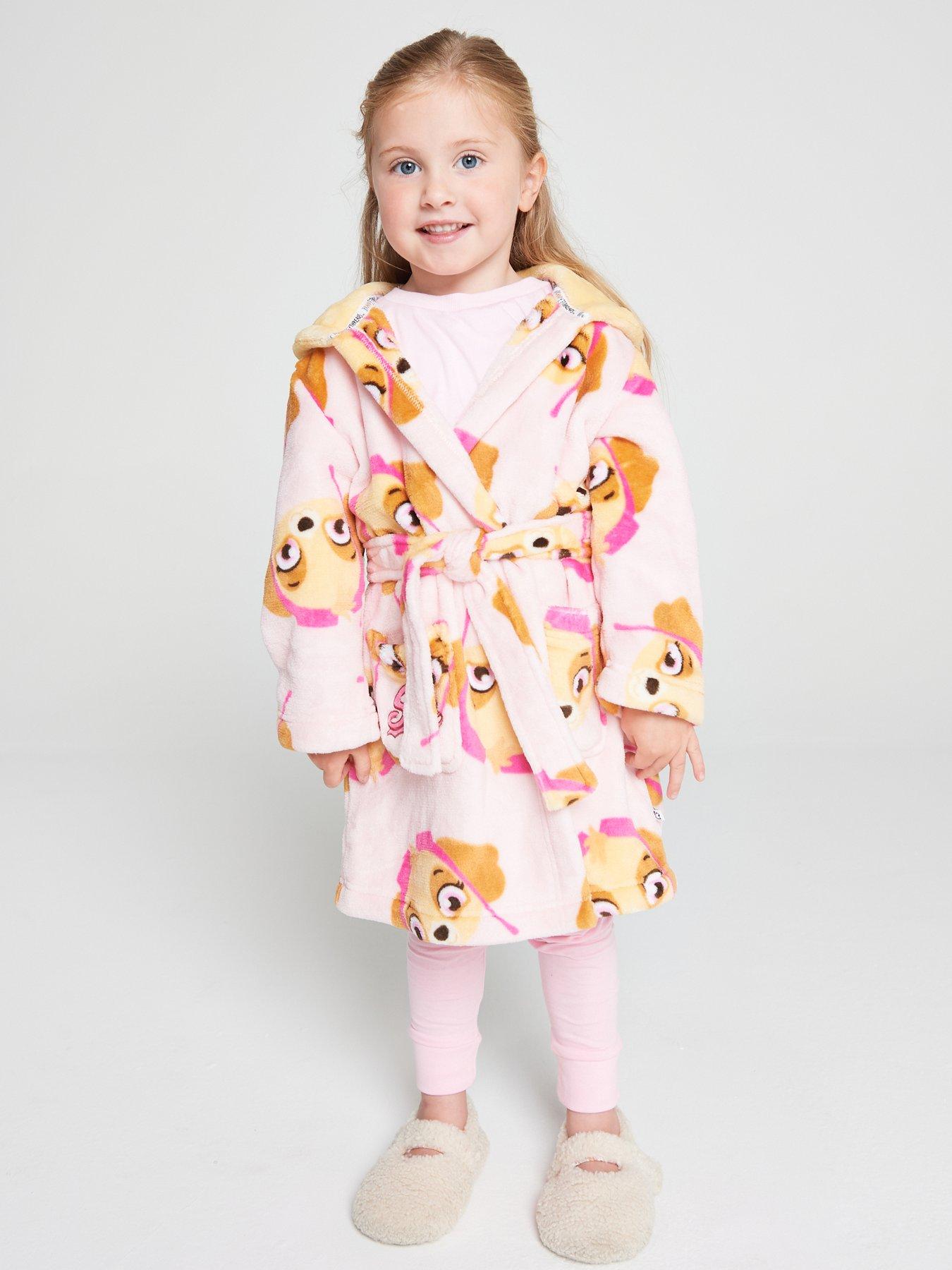 Brand Threads Unisex Kids Pink Paw Patrol Fleece Robe In | Size: 4-5 Years - Image 3