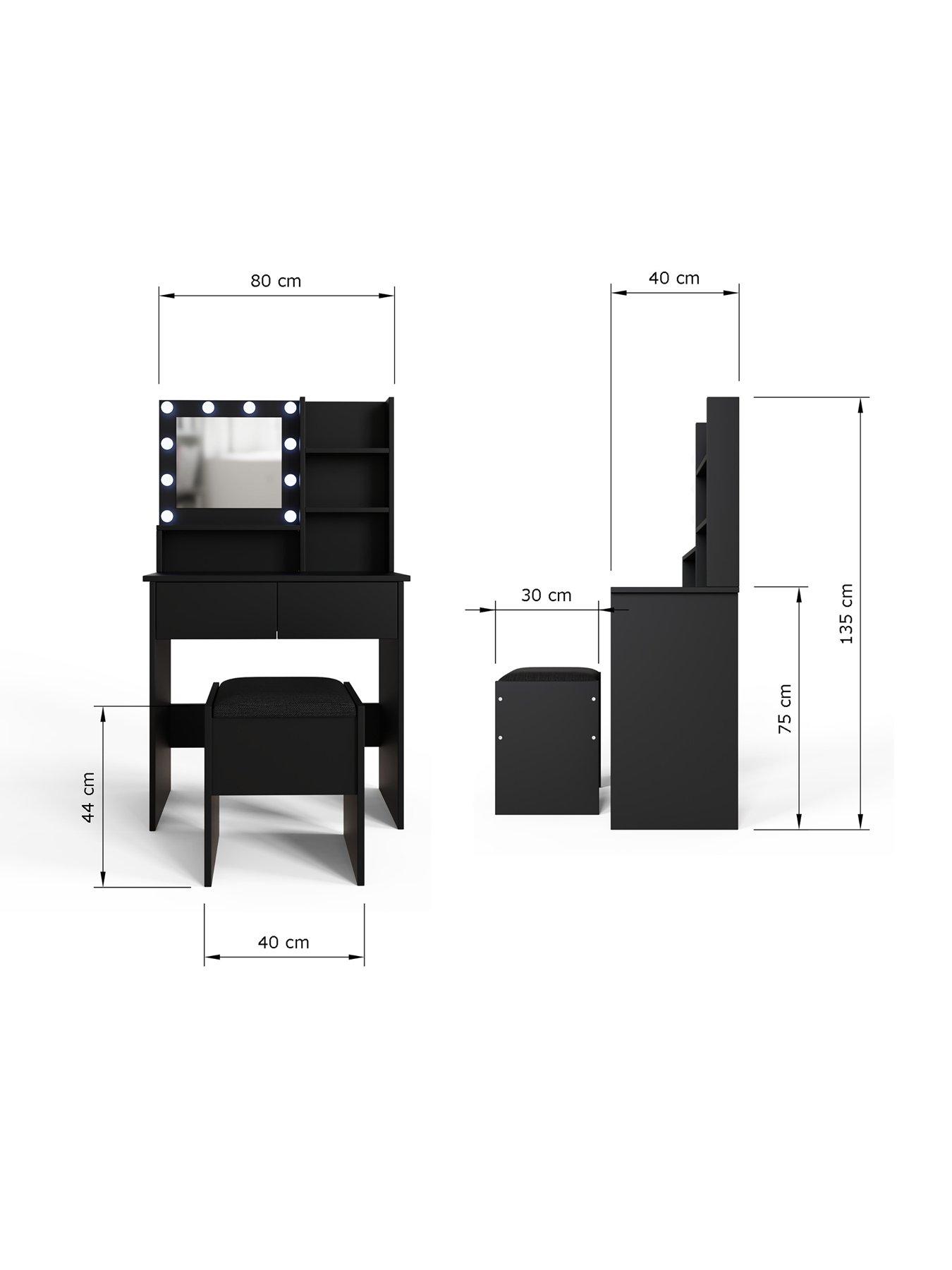 Image 7 of 7 of GFW Eva Dressing Table Black
