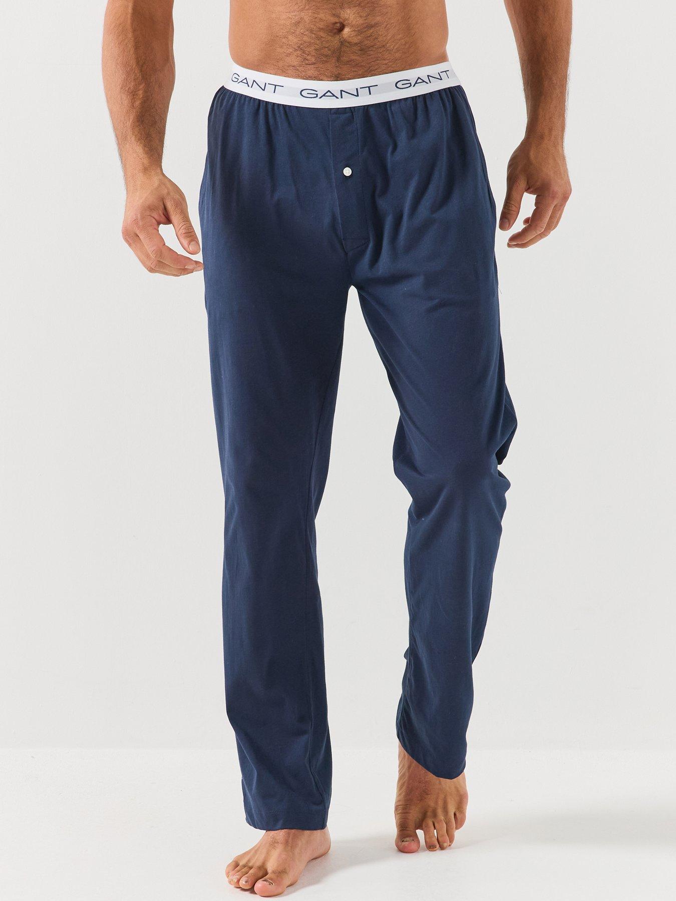 GANT Men's Navy Jersey Pyjama Bottoms - 100% Cotton - Size 32/30/31 - Image 3