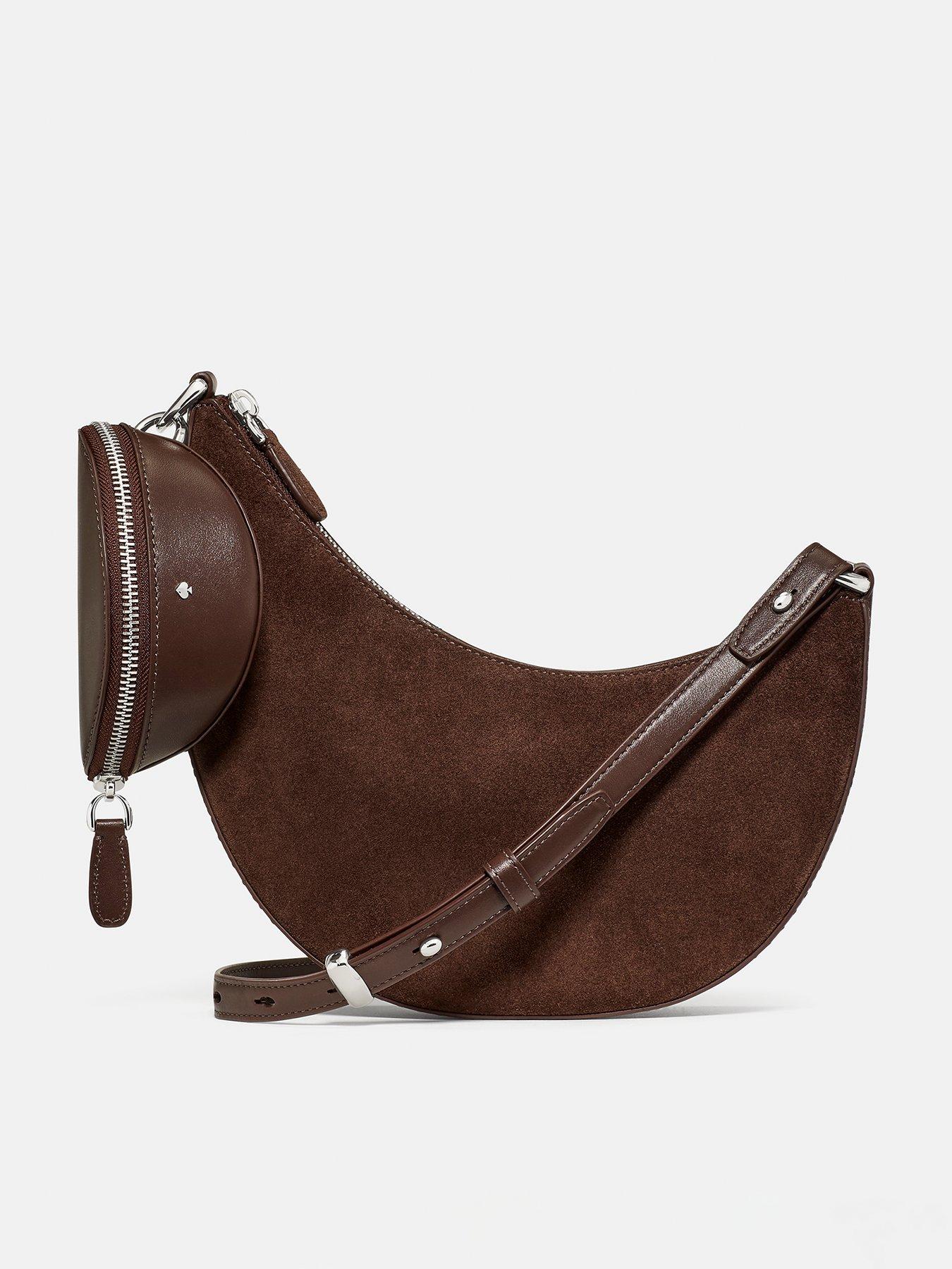 Kate Spade New York Duo Suede Crossbody Bag - Brown