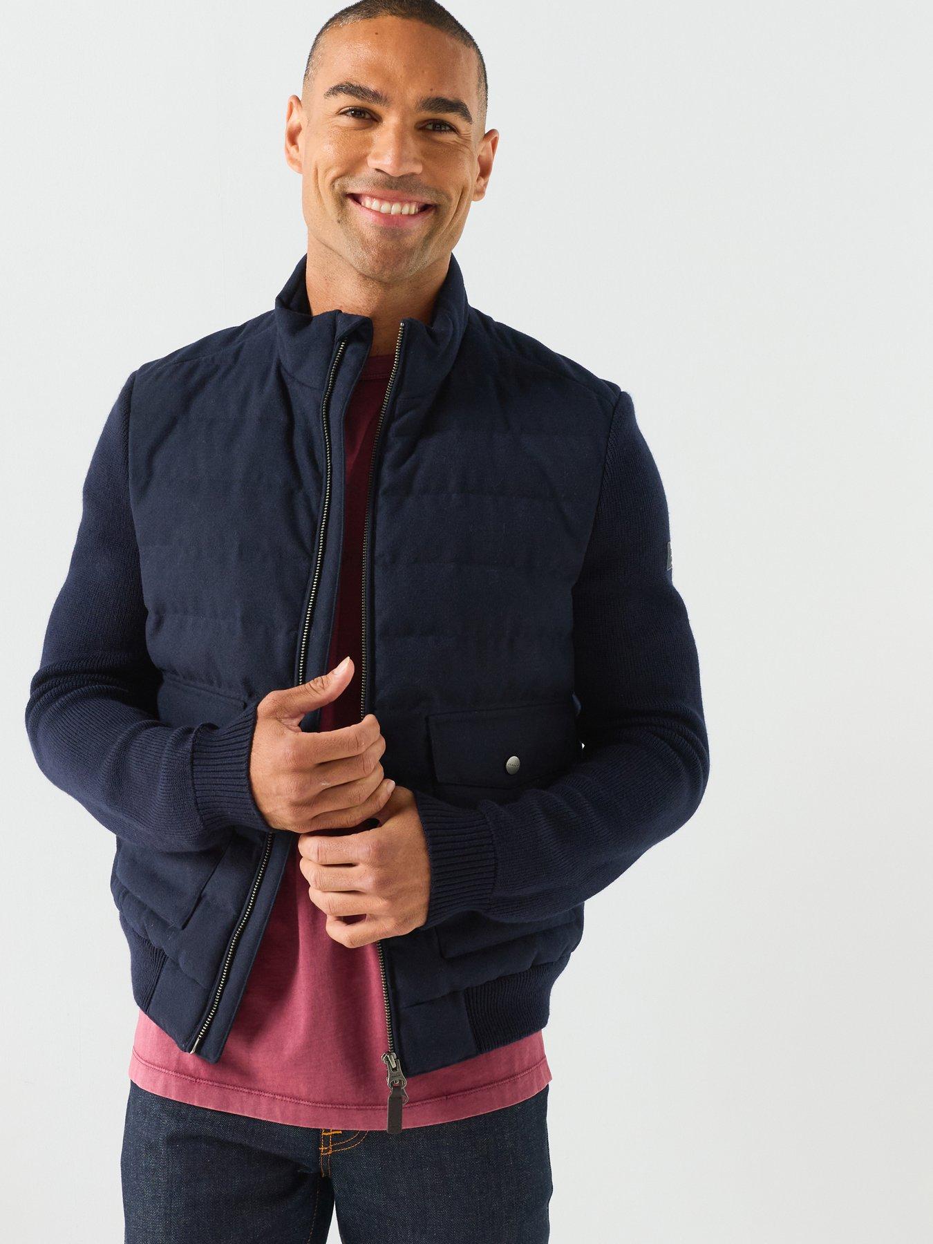 Image 1 of 6 of GANT Gant Insulated Hybrid Flannel Jacket - Navy