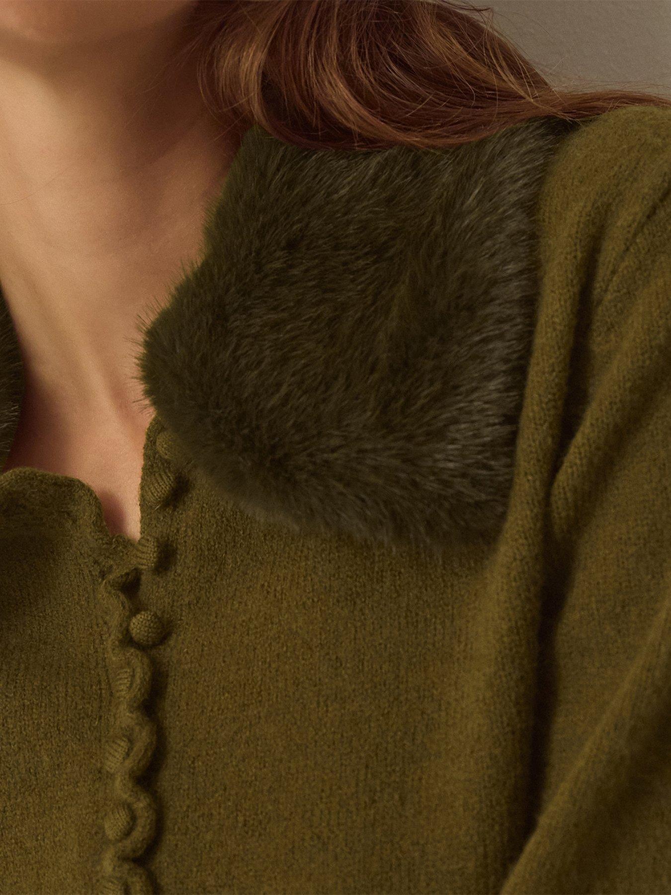 Image 2 of 4 of Monsoon Flo Faux Fur Cardi
