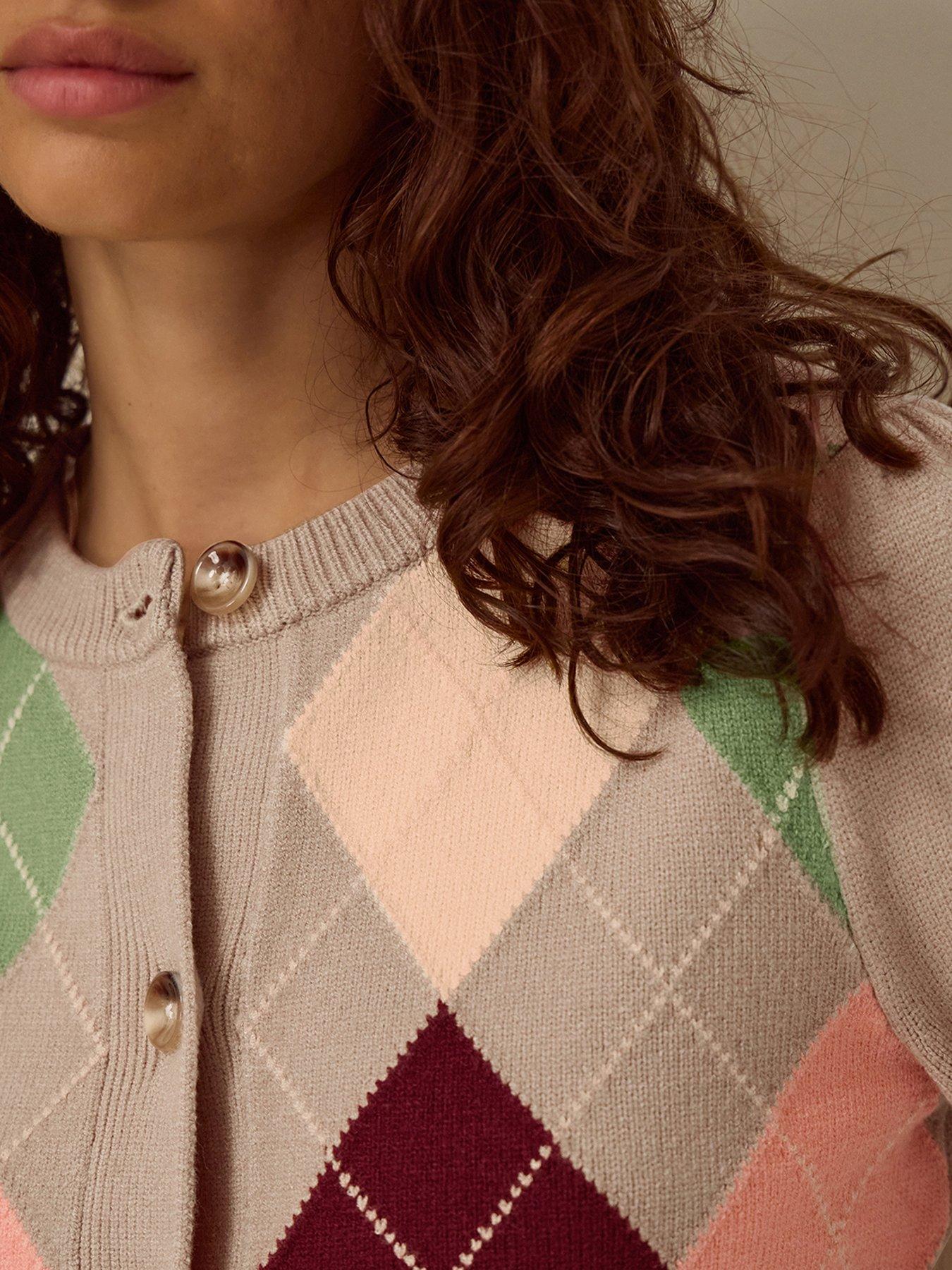 Image 4 of 4 of Monsoon Alba Argyle Cardigan