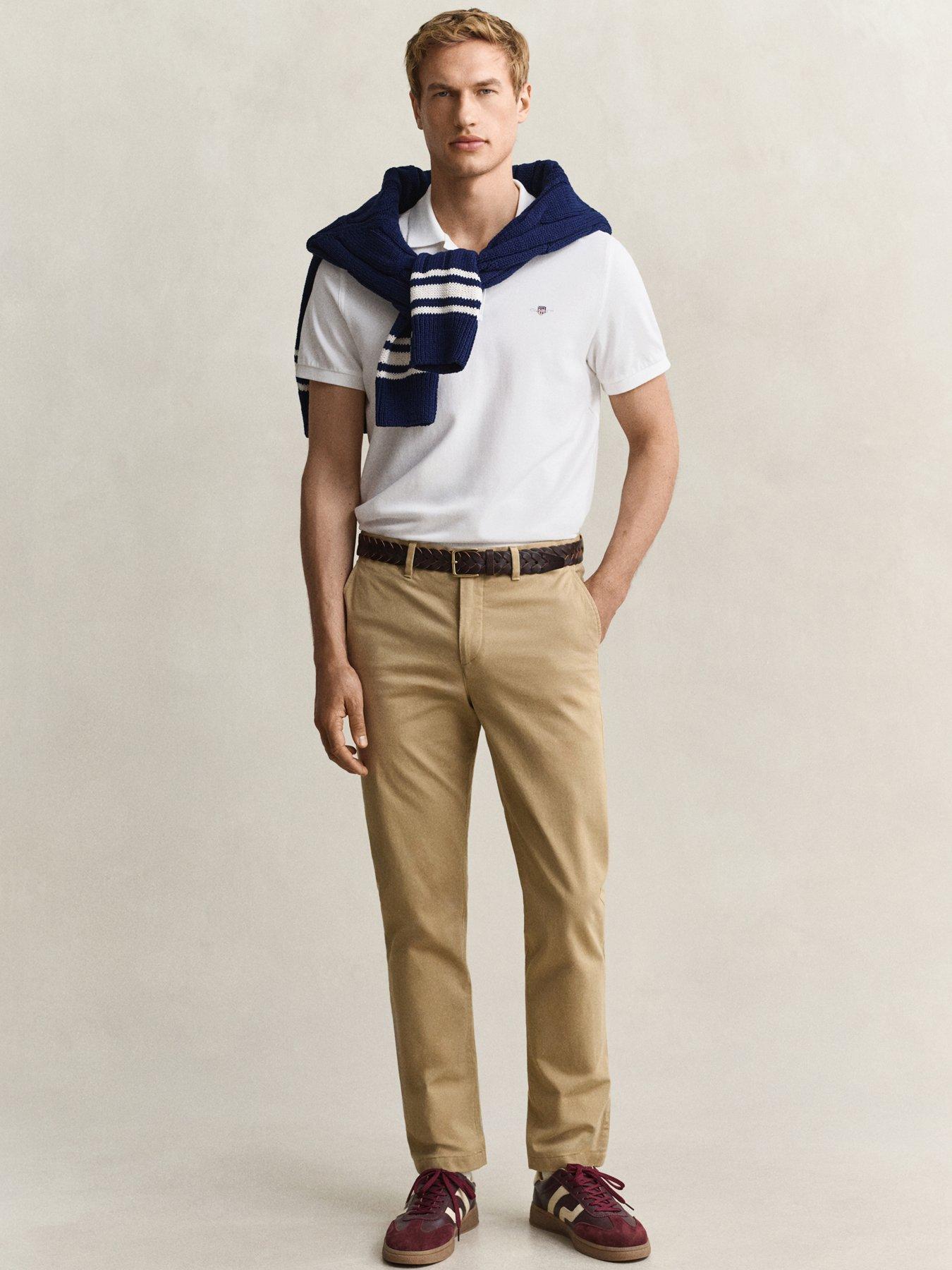 Image 3 of 5 of GANT Mens Slim Classic Stretch Chinos - Green
