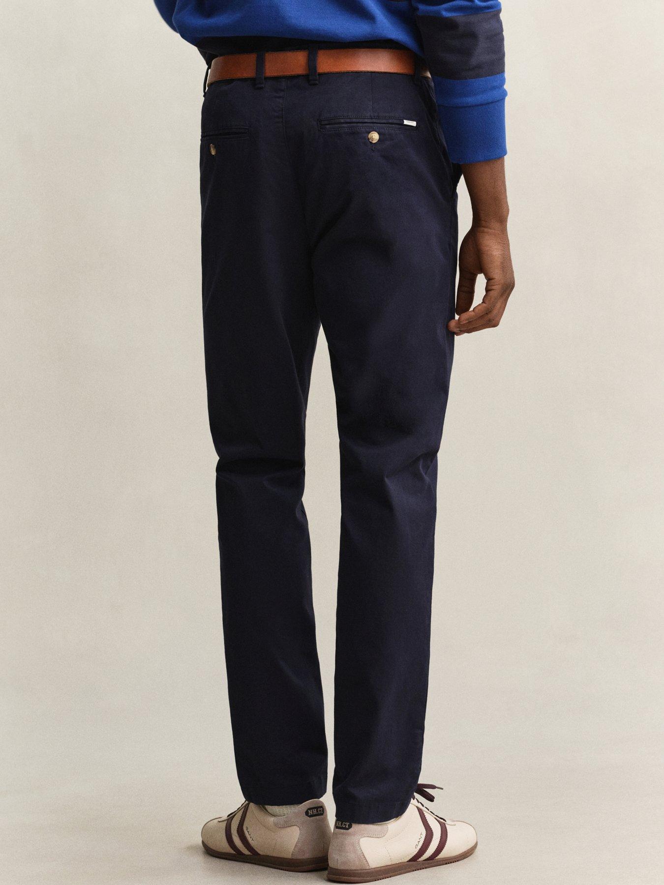 Image 2 of 5 of GANT Mens Slim Stretch Classic Chinos - Navy