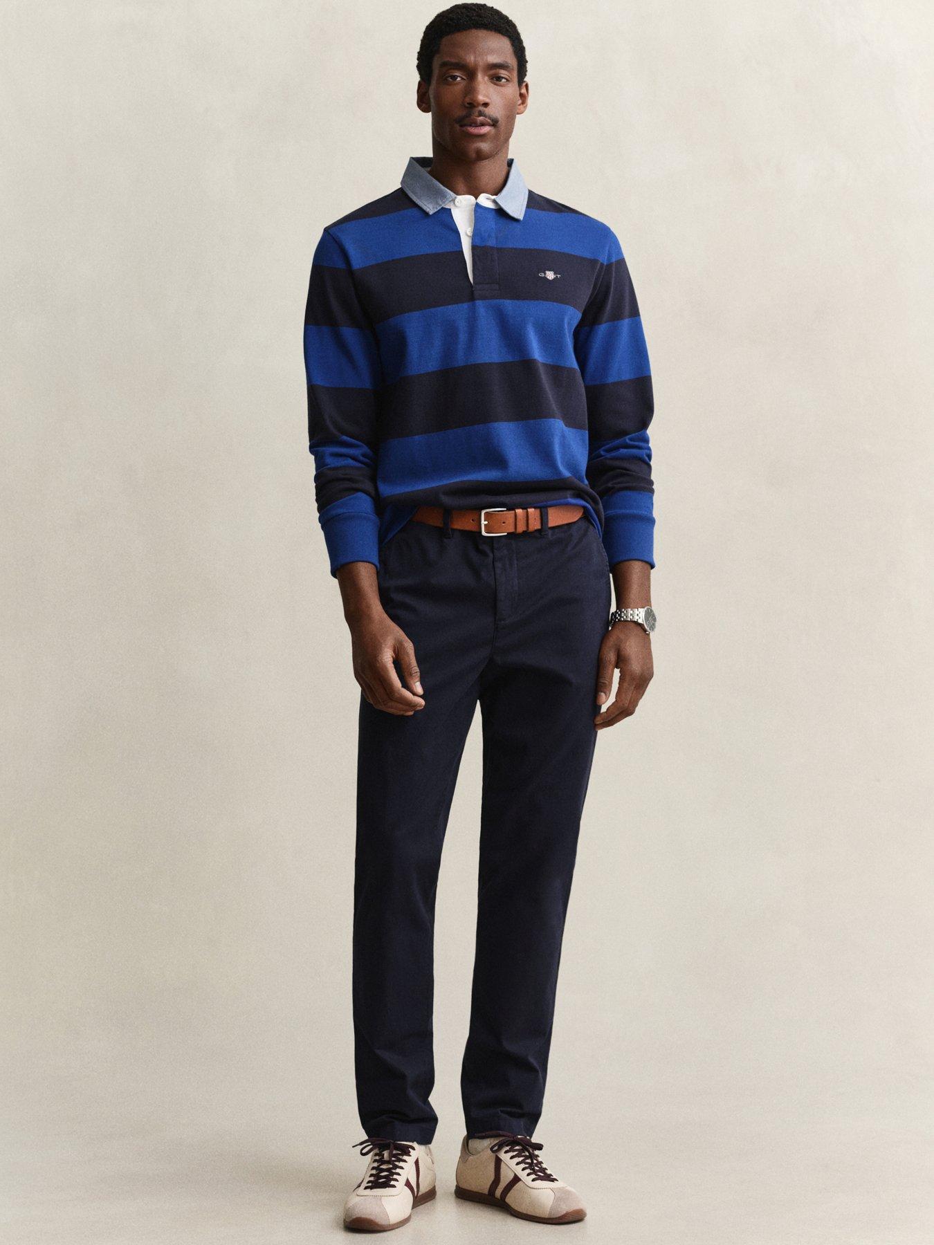 Image 3 of 5 of GANT Mens Slim Stretch Classic Chinos - Navy