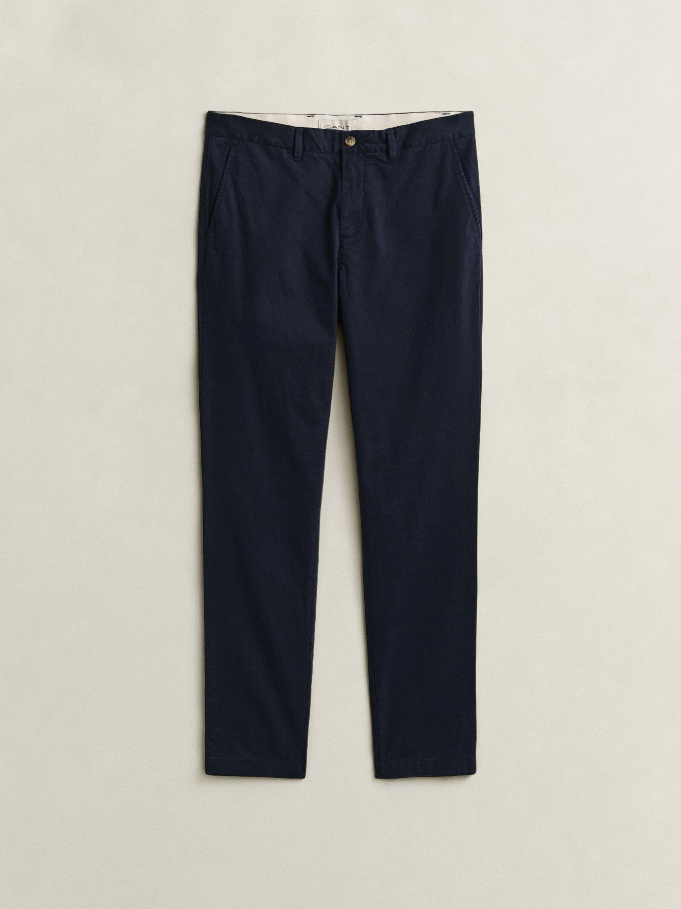 Image 4 of 5 of GANT Mens Slim Stretch Classic Chinos - Navy