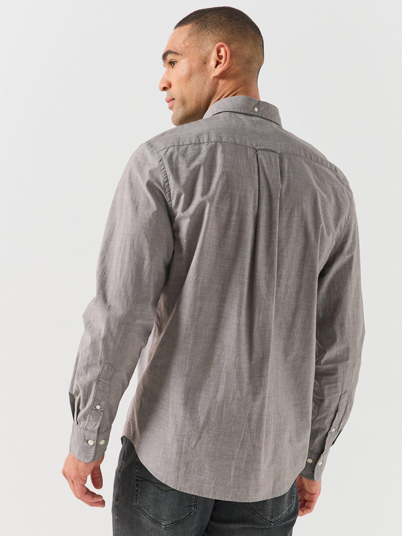 Image 2 of 6 of GANT Regular Fit Long Sleeve Poplin Shirt - Dark Brown