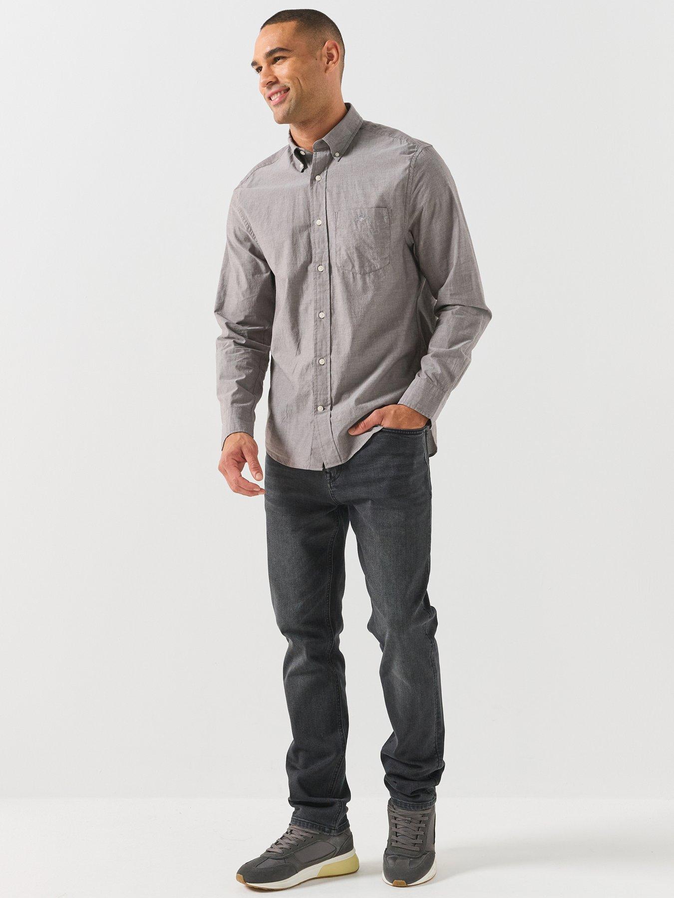 Image 3 of 6 of GANT Regular Fit Long Sleeve Poplin Shirt - Dark Brown