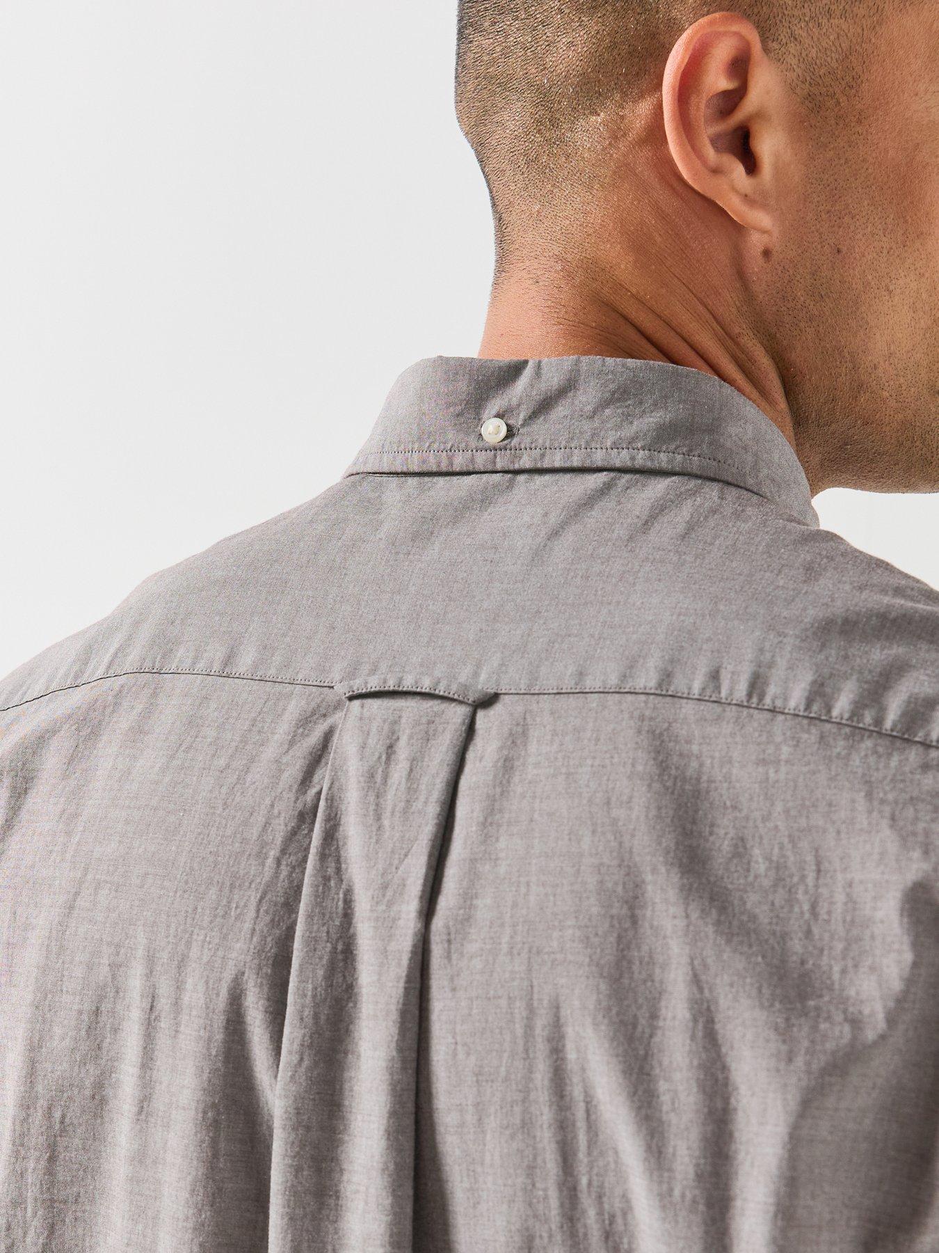 Image 4 of 6 of GANT Regular Fit Long Sleeve Poplin Shirt - Dark Brown