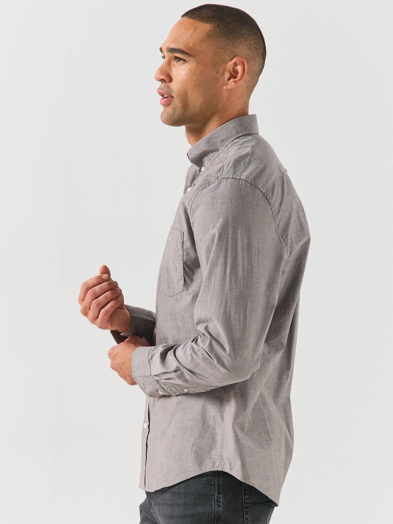 Image 6 of 6 of GANT Regular Fit Long Sleeve Poplin Shirt - Dark Brown
